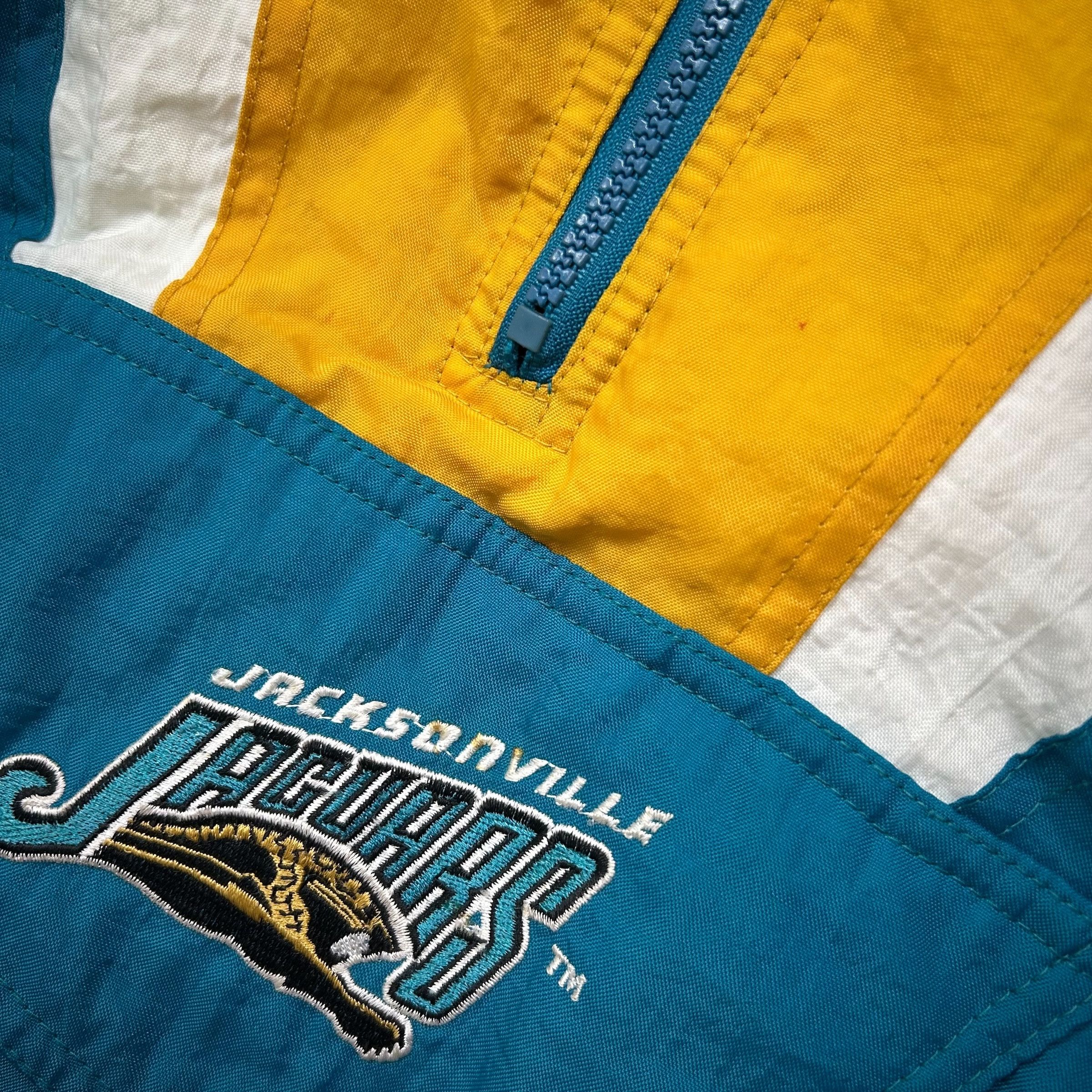 NFL VTG 90s JACKSONVILLE JAGUARS STARTER PUFFER JACKET PULLOVER Size US L / EU 52-54 / 3 - 8 Thumbnail