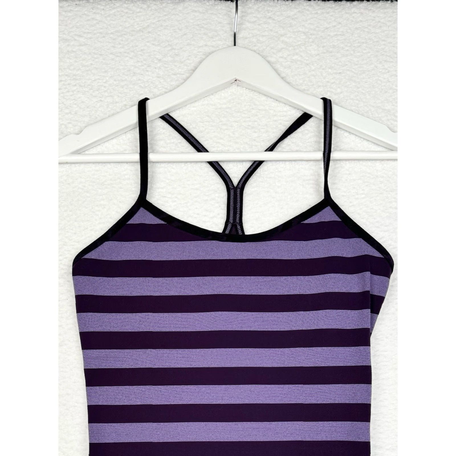 Lululemon Lululemon Power Y Tank Top - Purple Stripe - Women's 9 - Tank - Activewear - Power Y - Purple - XS? Wait Size M / US 6-8 / IT 42-44 - 3 Thumbnail