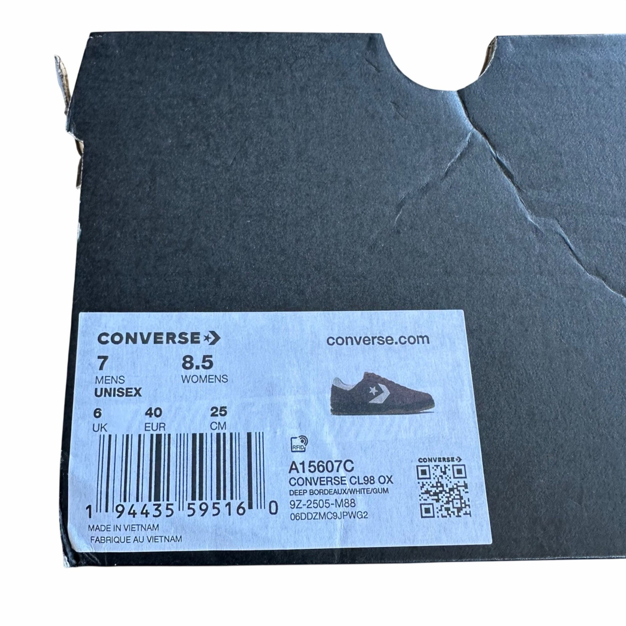 Converse Converse CL98 Suede Low Black Deep Bordeaux Gum Sz 7 Mens sh Size US 7 / EU 40 - 8 Thumbnail