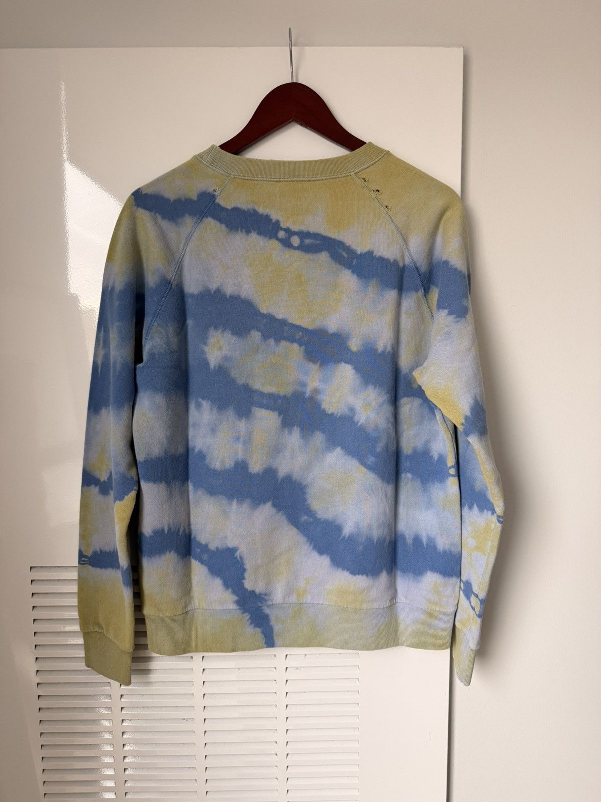 Saint Laurent Paris DESTROYED SWEATSHIRT IN YELLOW AND BLUE TIE-DYE Size US S / EU 44-46 / 1 - 2 Thumbnail