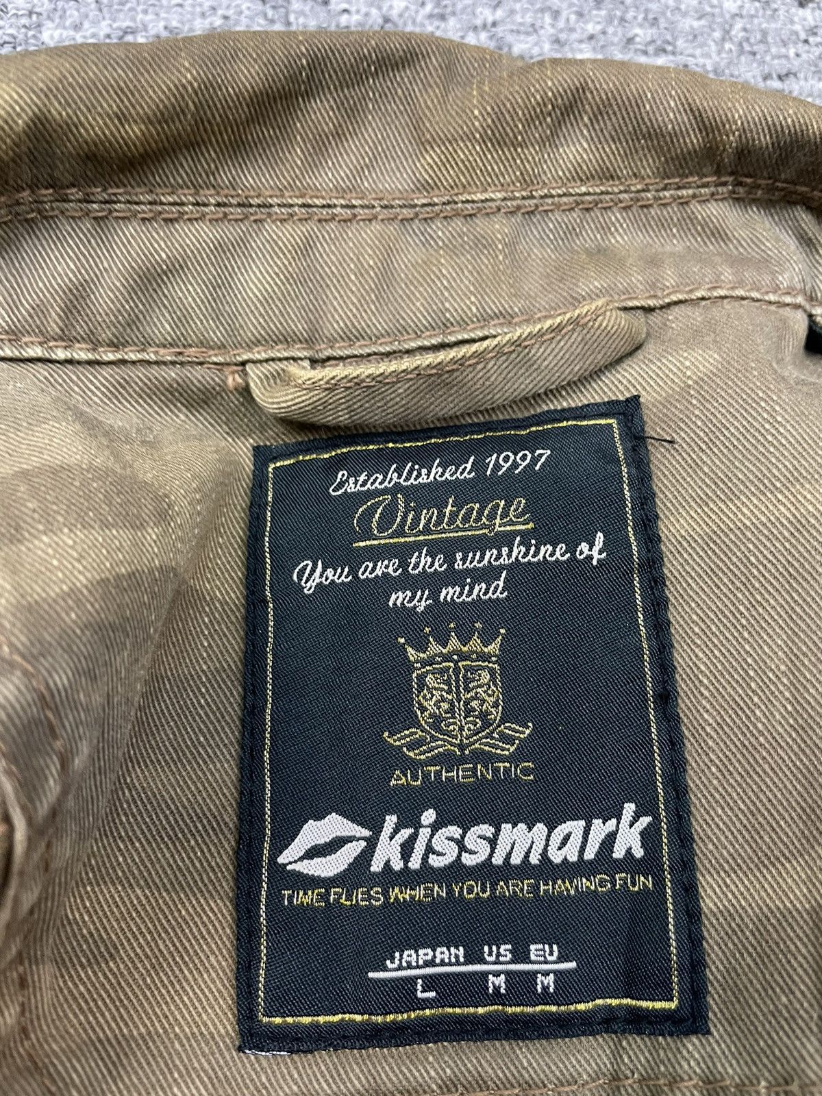Japanese Brand Vintage Kissmark Camo Denim Blazer Jacket Size US L / EU 52-54 / 3 - 7 Thumbnail