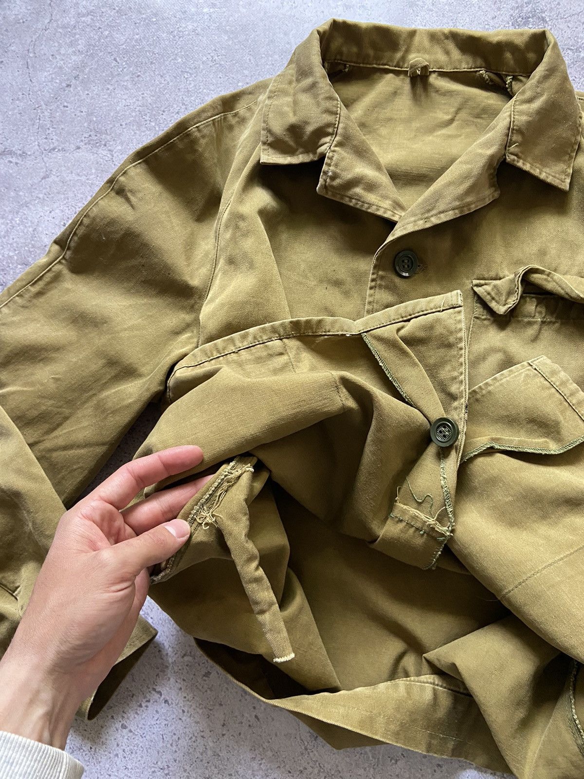 Vintage THRASHED 70s Work Jacket Workwear Vintage Distressed Size US M / EU 48-50 / 2 - 8 Thumbnail