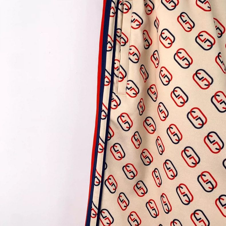 Gucci Gucci Size M Color-blocked striped double G full-print cot Size 42" / US 20 - 4 Thumbnail
