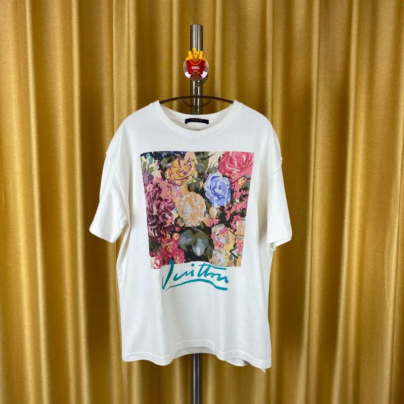 Louis Vuitton Louis Vuitton White Cotton Men's T-Shirt 0089 Size US L / EU 52-54 / 3 - 1 Thumbnail