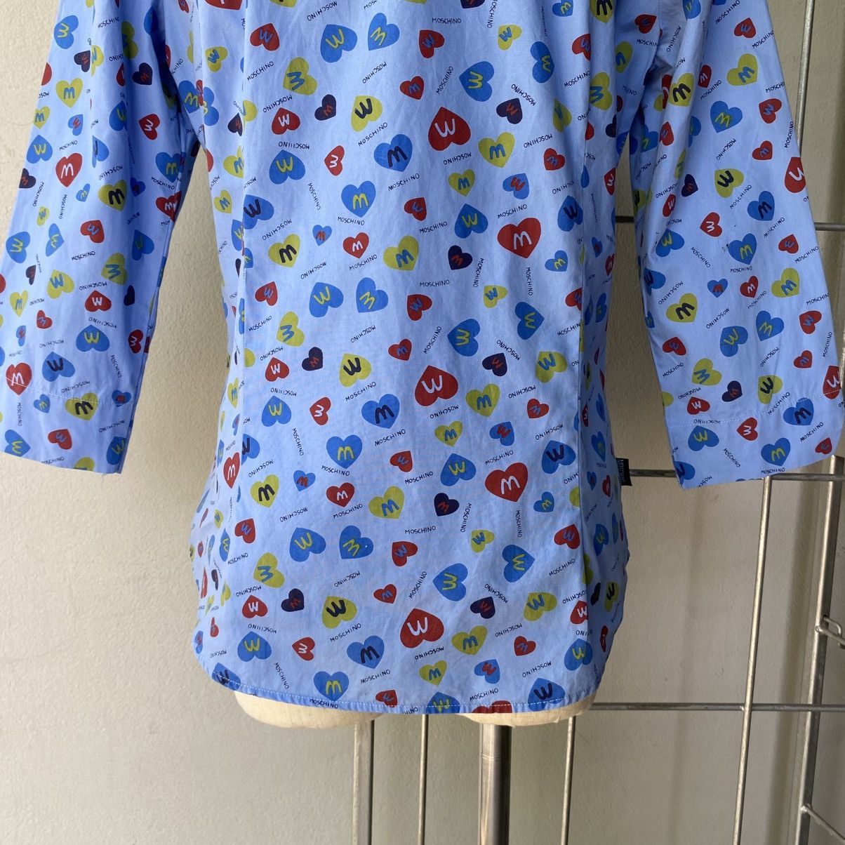 Moschino MOSCHINO Blue M&M Print Shirt Size L / US 10 / IT 46 - 5 Thumbnail