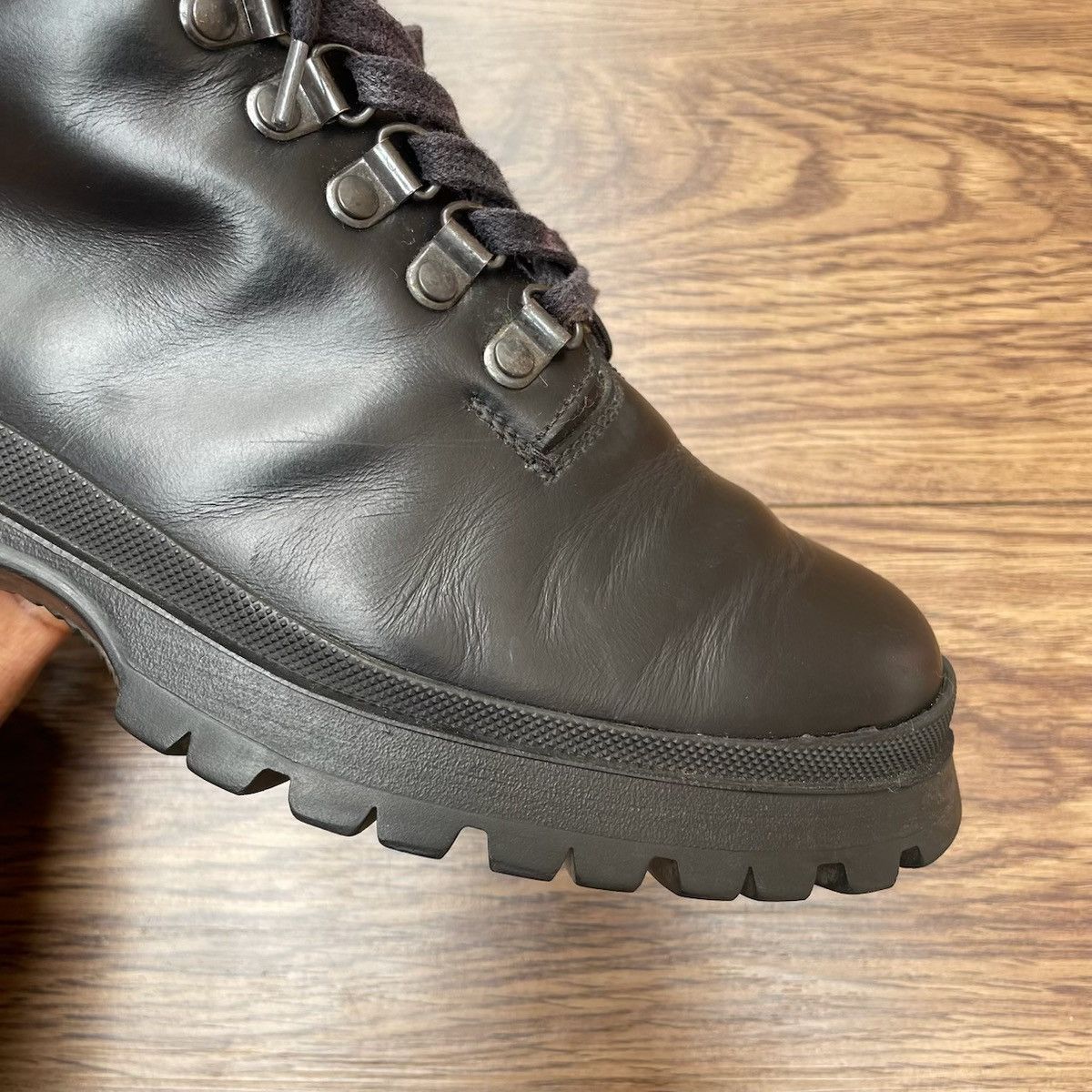 Prada Prada Brixxen Leather Lace-Up Boots Size US 6.5 / EU 39-40 - 18 Thumbnail