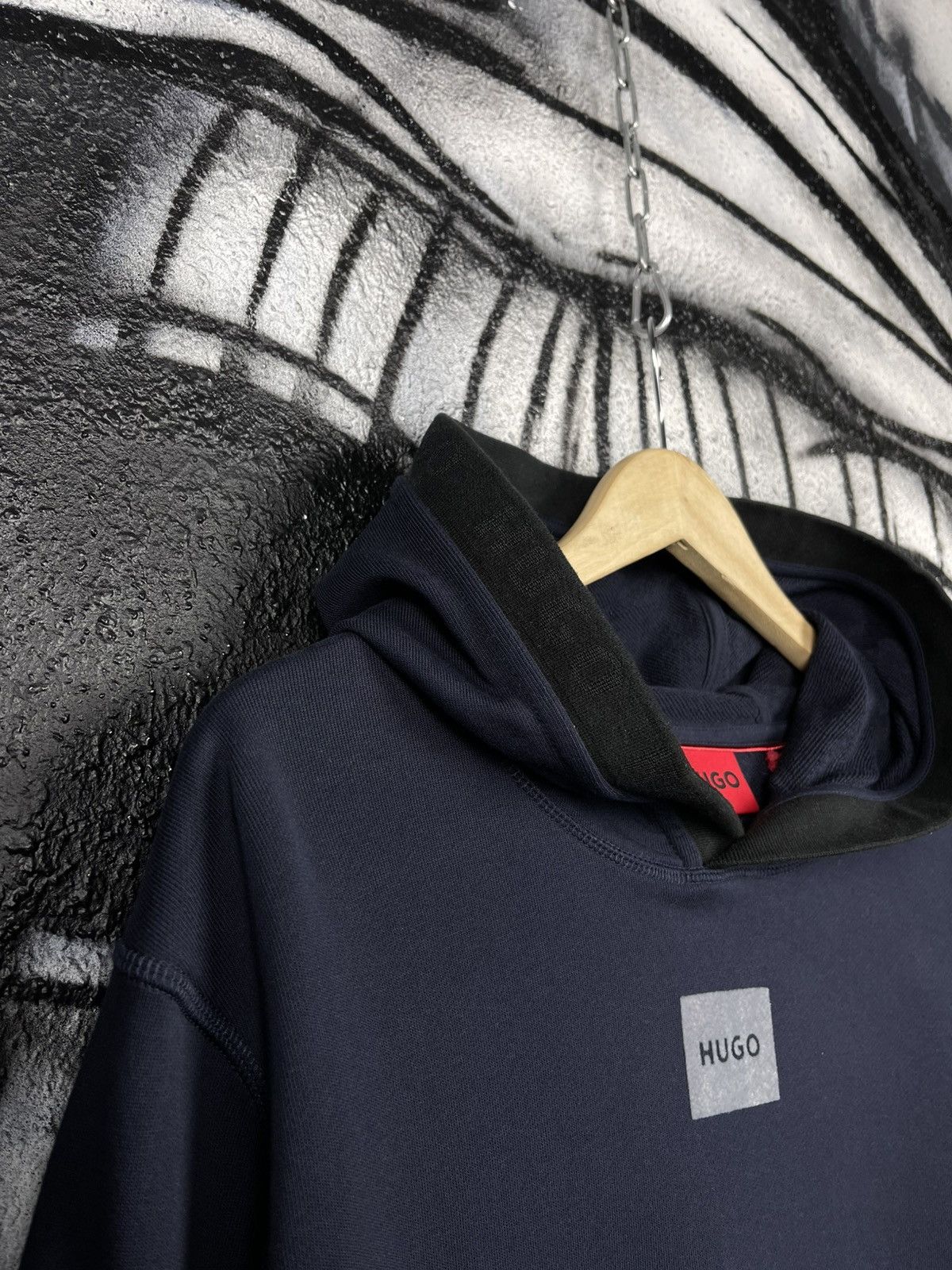 Hugo Boss Hugo Boss Logo Print Navy Blue Cotton Hoodie Men’s Size L Size US L / EU 52-54 / 3 - 8 Thumbnail