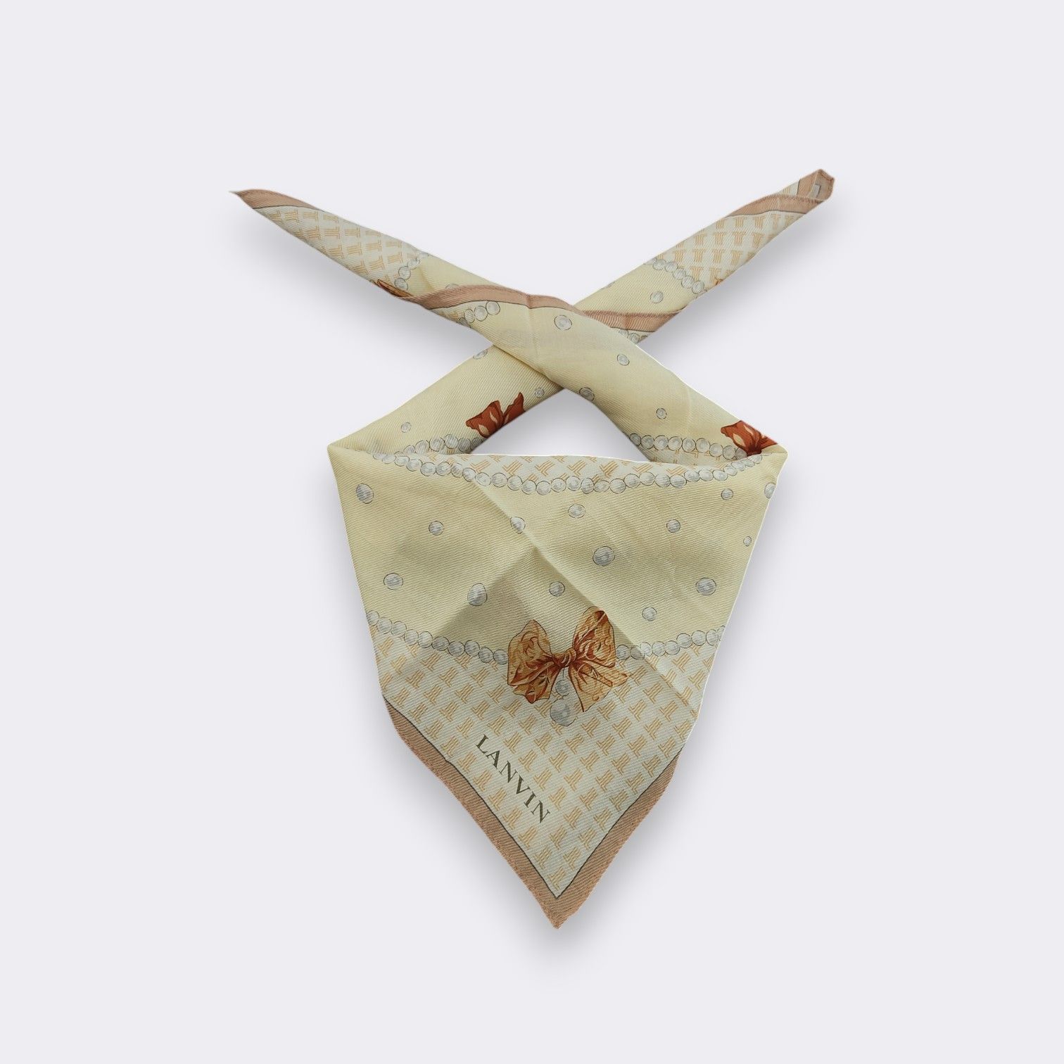 Lanvin × Vintage Vintage Lanvin Handkerchief Neckerchief Bandana H103A Size ONE SIZE - 1 Thumbnail