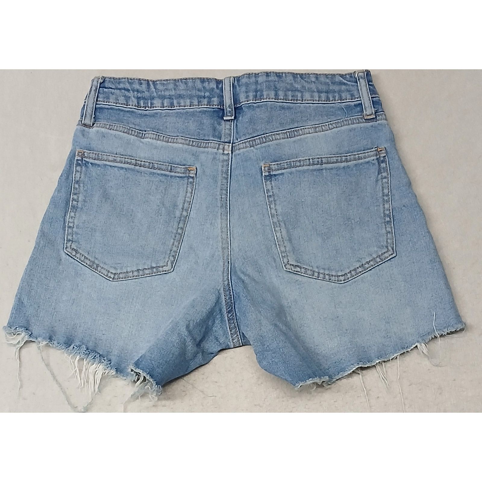 Other Indigo Rising (5/27) Women's Cut Off Blue Denim Shorts Size 26" / US 2 / IT 38 - 6 Thumbnail