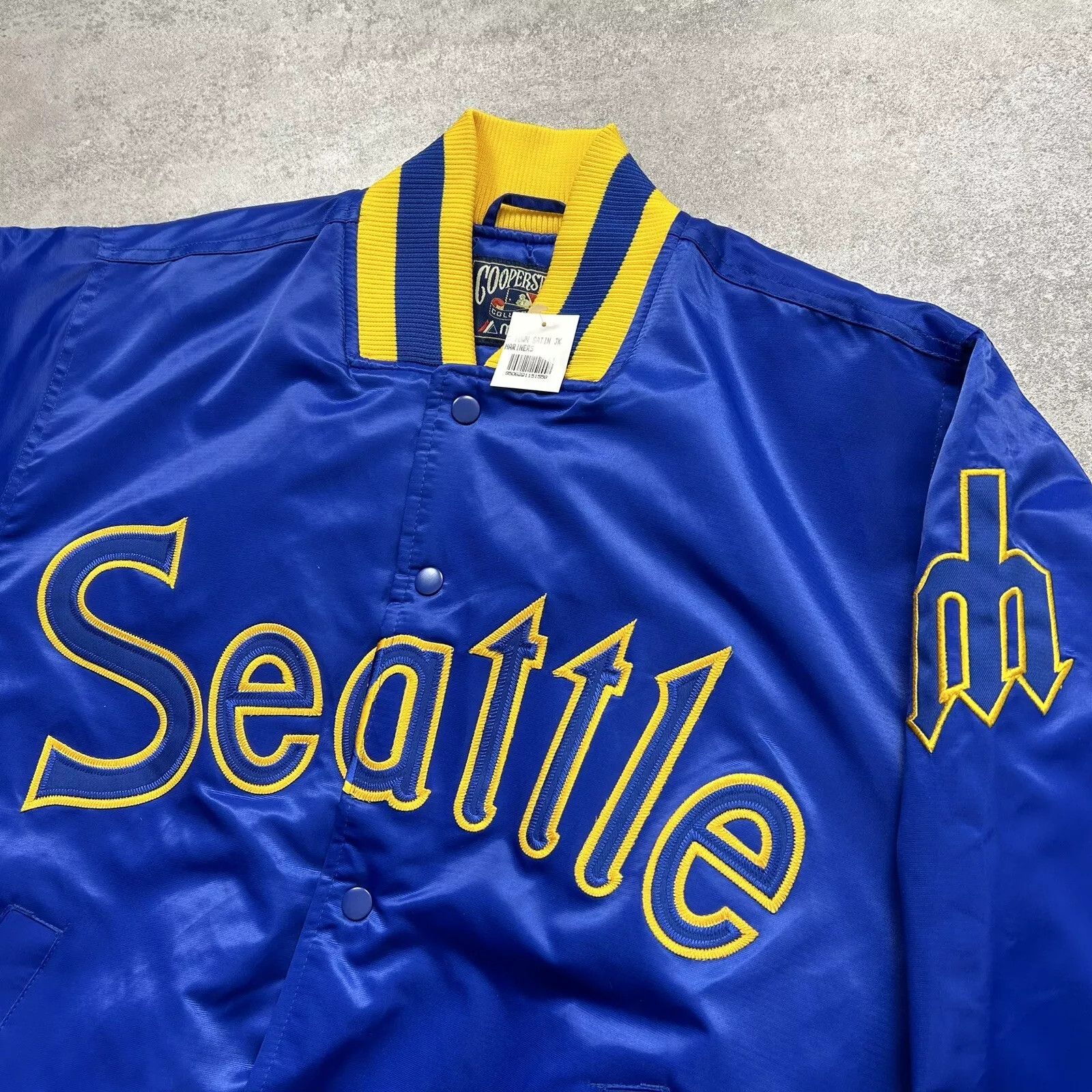 MLB × Majestic × Vintage SEATTLE MARINERS MAJESTIC COOPERSTOWN SATIN JACKET SIZE M Size US M / EU 48-50 / 2 - 2 Thumbnail
