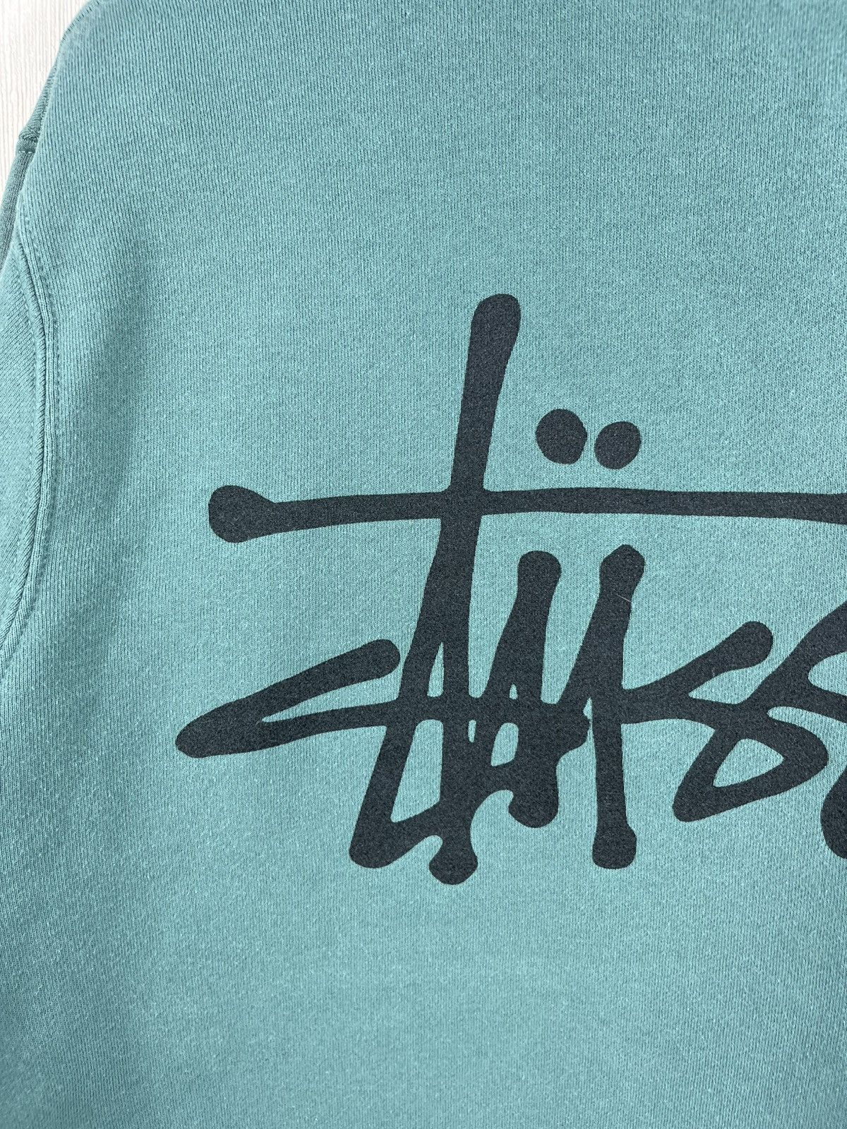 Stussy × Vintage Vintage Stussy basic y2k hoodie sweatshirt sea green rare Size US S / EU 44-46 / 1 - 19 Thumbnail