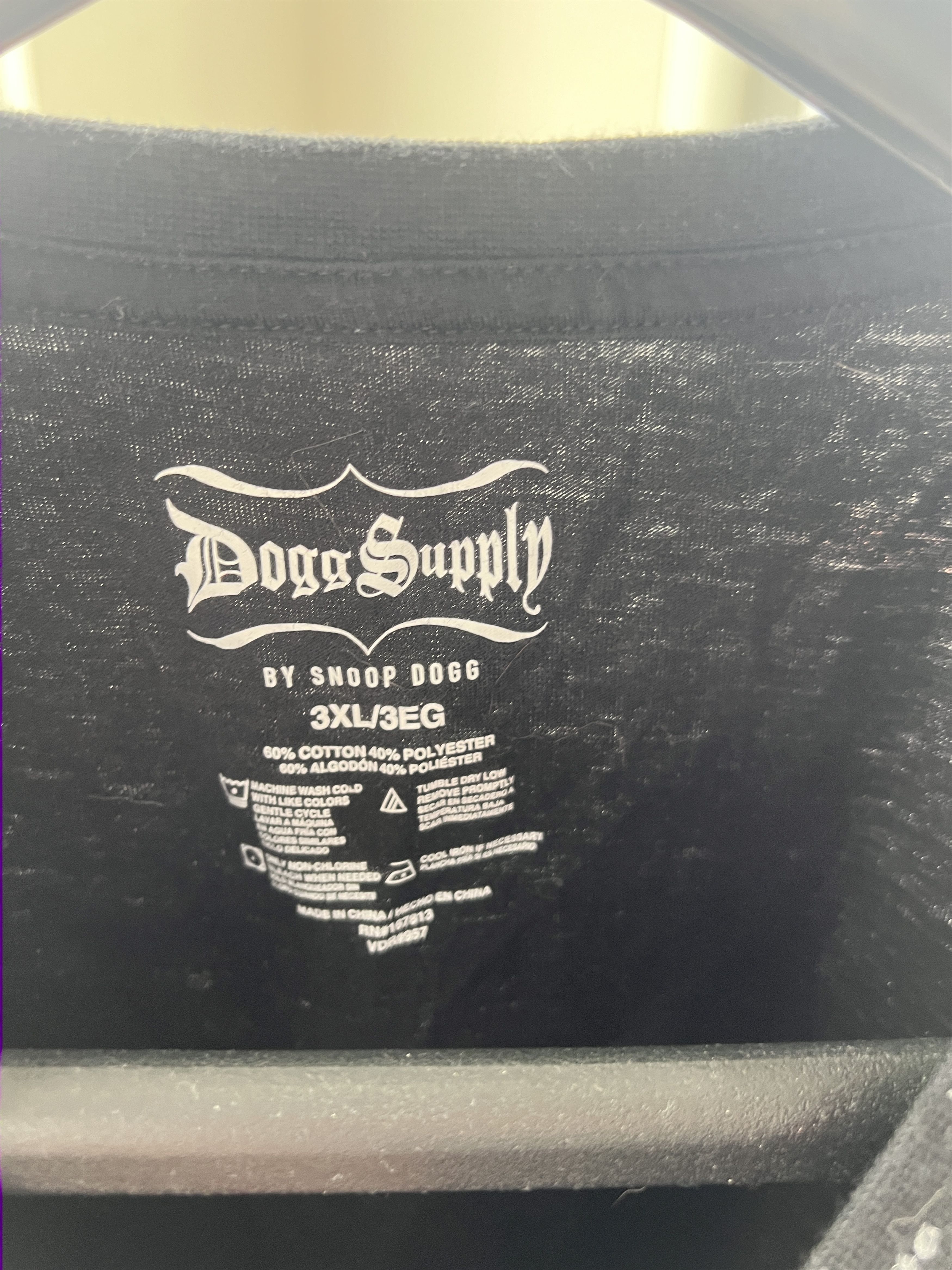 Snoop Dogg Dogg Supply by Snoop Dogg Mens Graphic Black Portrait Tee Size US XXL / EU 58 / 5 - 3 Thumbnail