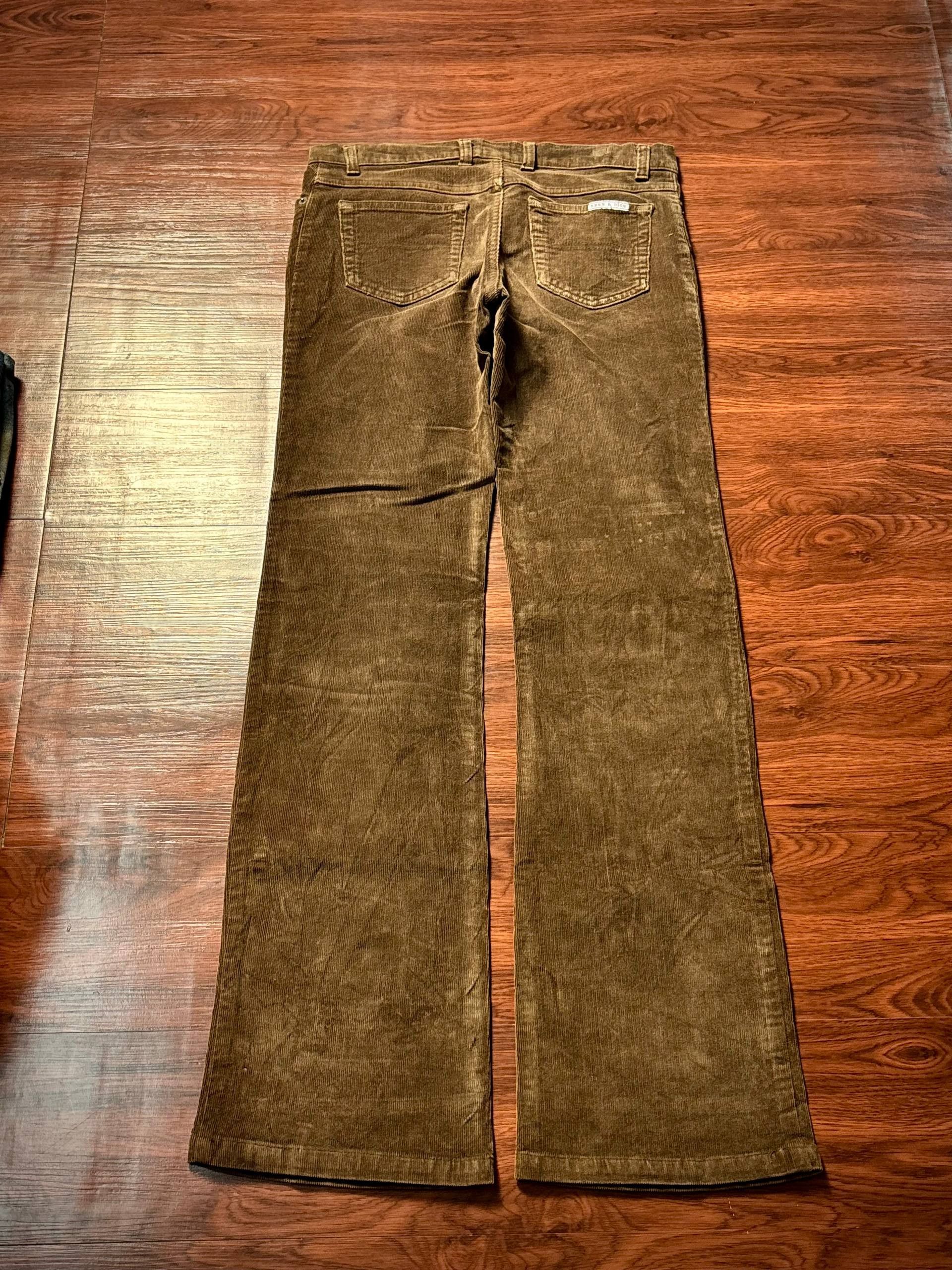 If Six Was Nine Vintage Y2K Brown Corduroy Flare Pants Clean Wide Leg Size 30" / US 8 / IT 44 - 2 Thumbnail