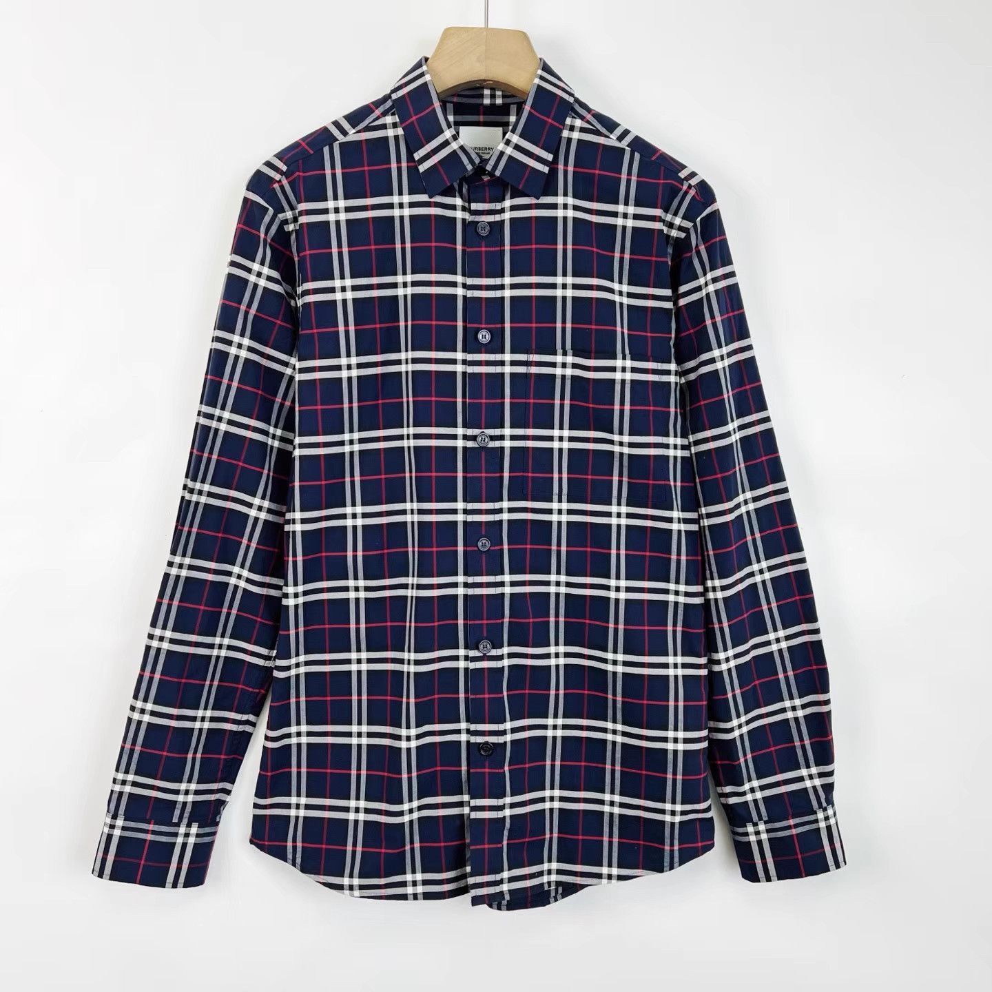 Burberry Blue Plaid Long Sleeve Button-Up Shirt Size US S / EU 44-46 / 1 - 1 Thumbnail