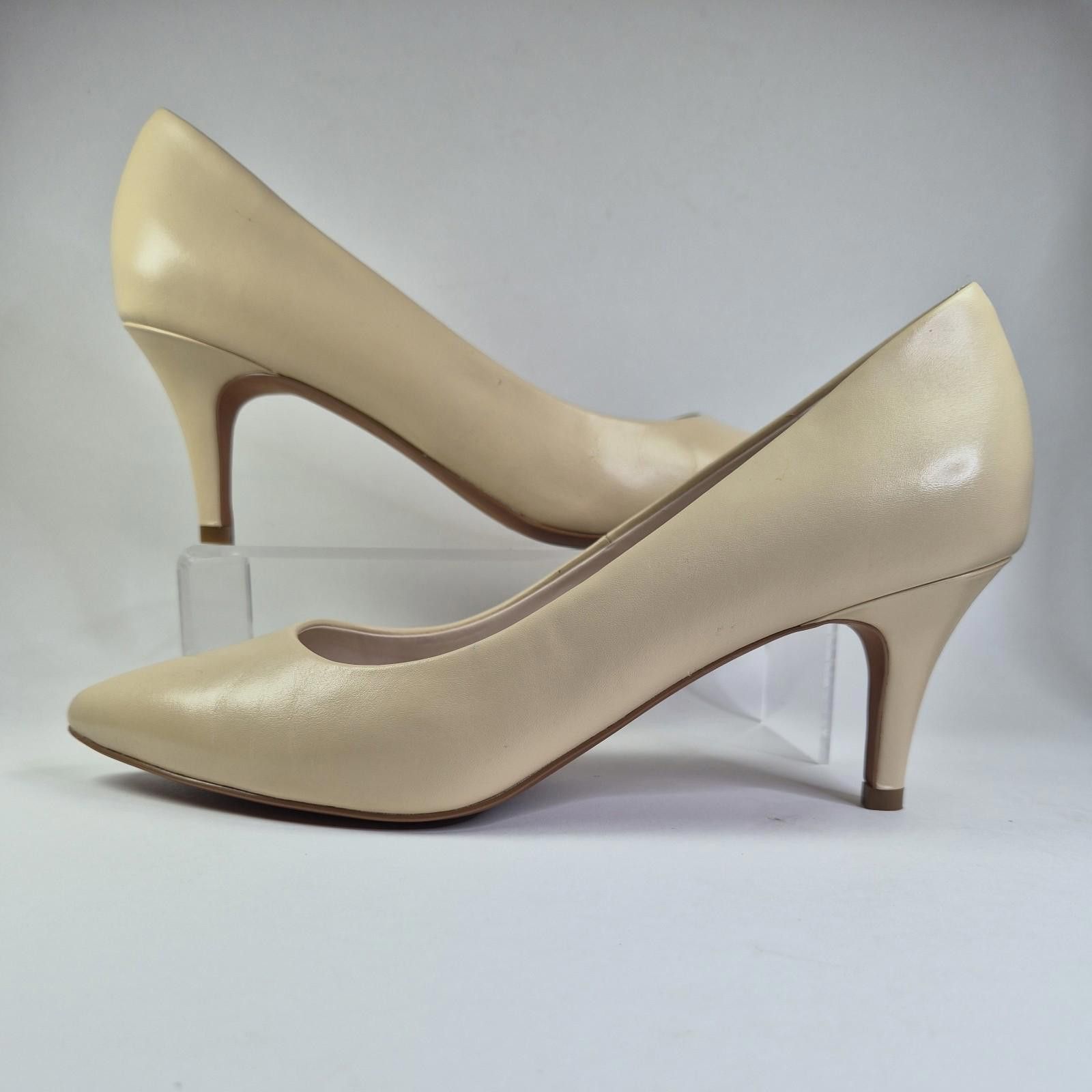 Nine West NINE WEST MARGOT PUMPS NATURAL/TAN LEATHER SIZE 9B Size US 9 / IT 39 - 4 Thumbnail