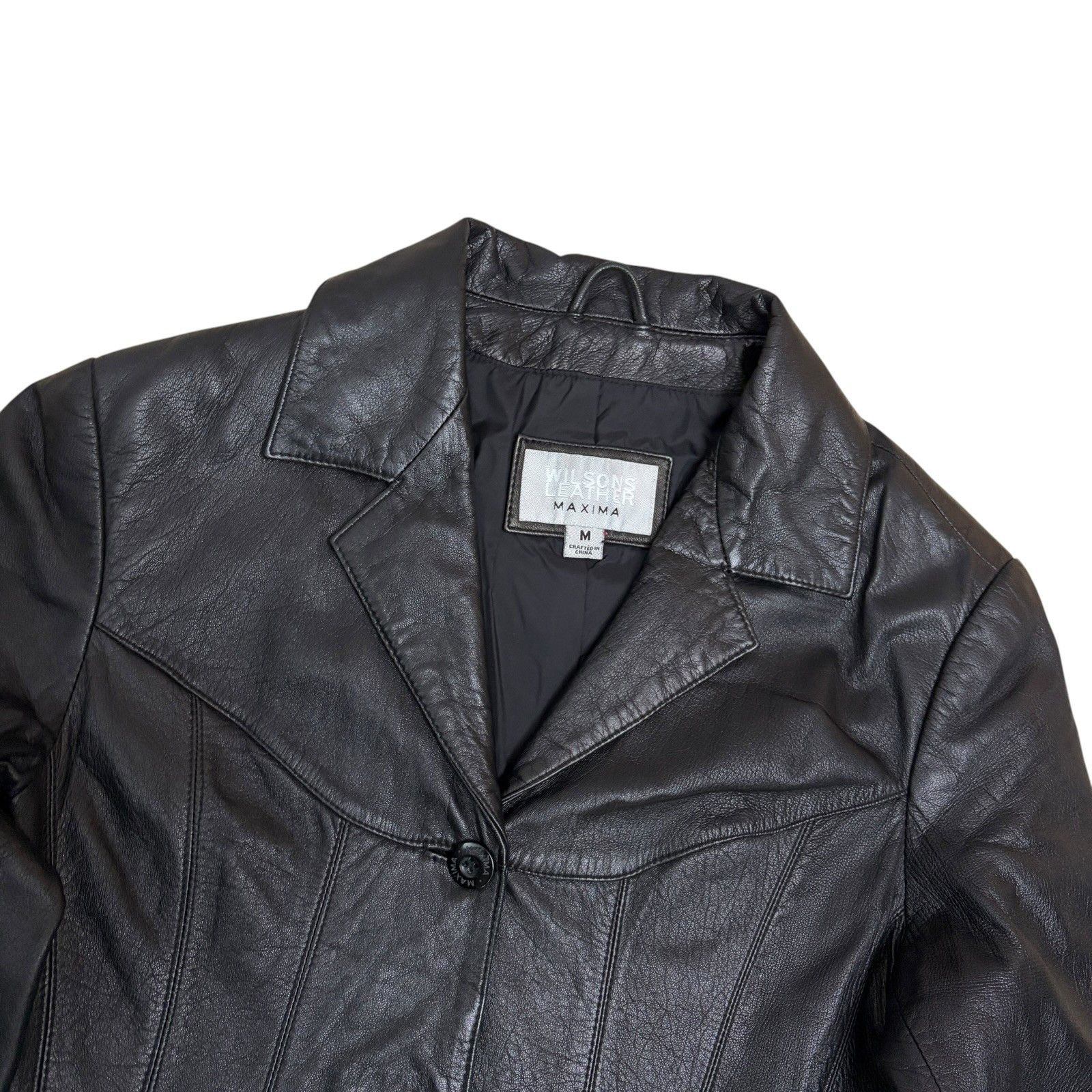 Wilsons Leather WILSONS LEATHER MAXIMA Jacket Casual Black Coat Medium Size M / US 6-8 / IT 42-44 - 2 Thumbnail