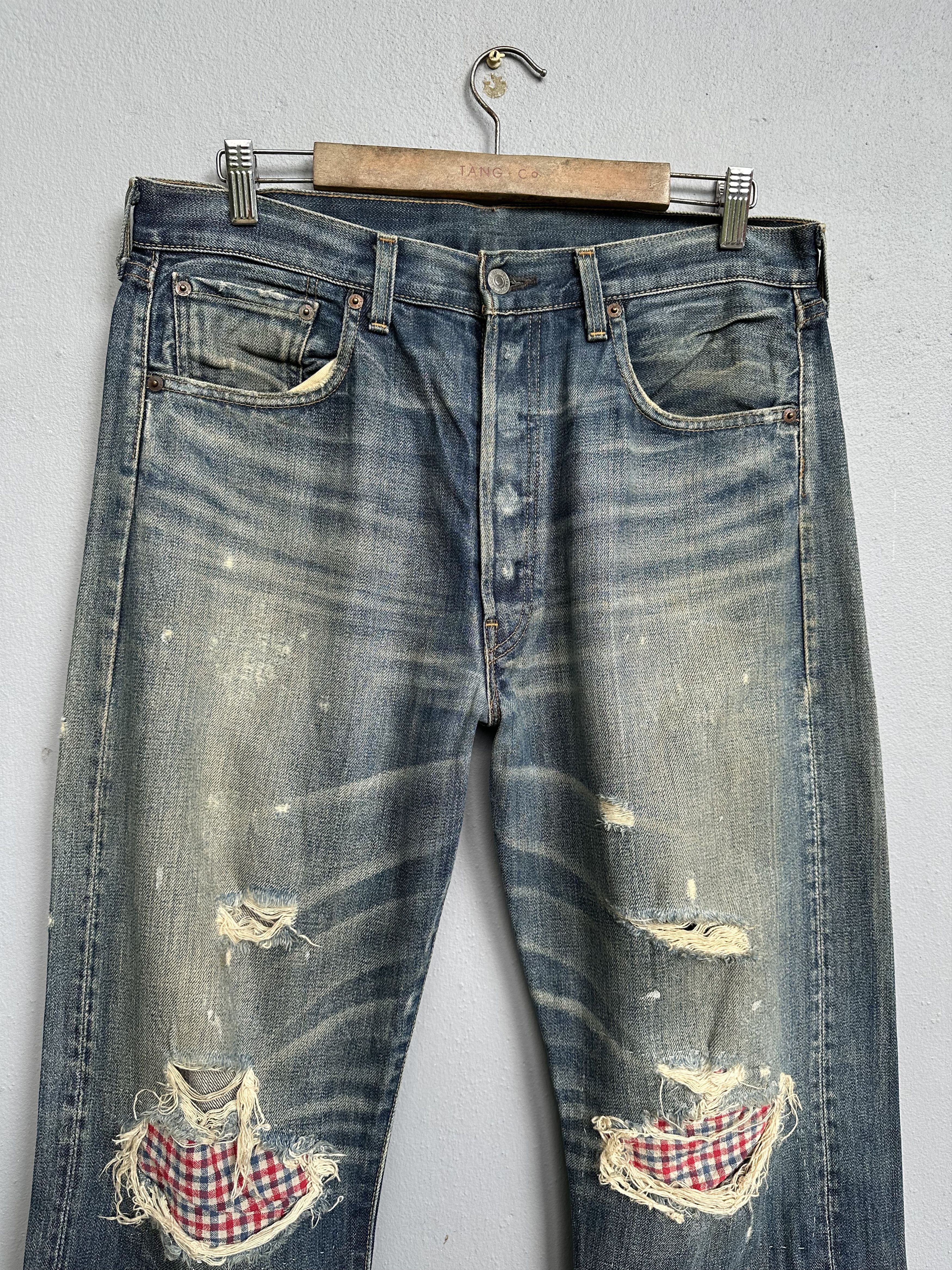 Levi's Vintage Clothing Vintage Levi's 501 Big E 1971 Distressed Reproduction Jeans Size US 34 / EU 50 - 6 Thumbnail