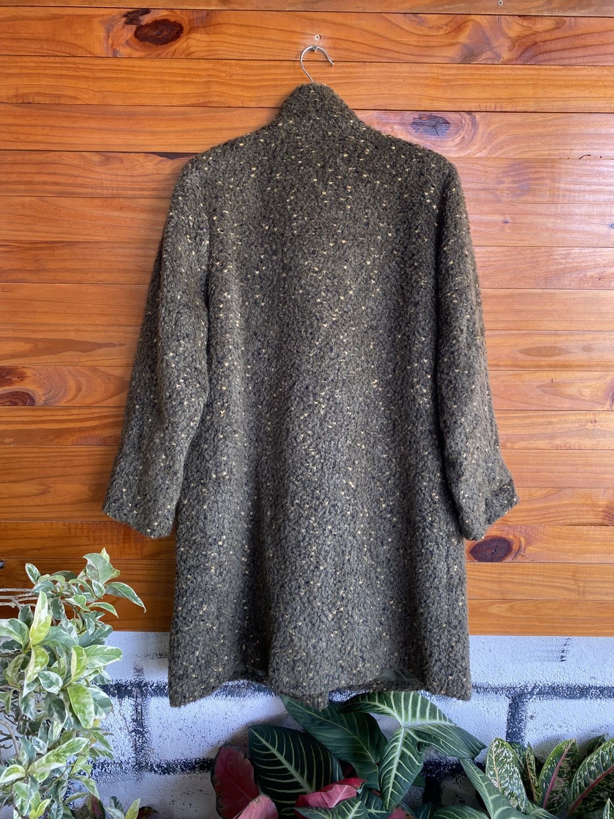 Japanese Brand Vintage Lapislazuli Wool Blend Long Coat Olive Green Size M / US 6-8 / IT 42-44 - 9 Thumbnail
