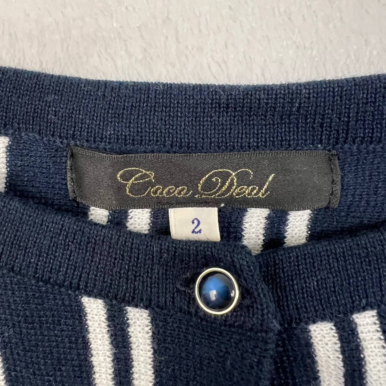 Other Coco Deal Sweater Women 2 Striped Cardigan Button Down Size XS / US 0-2 / IT 36-38 - 3 Thumbnail