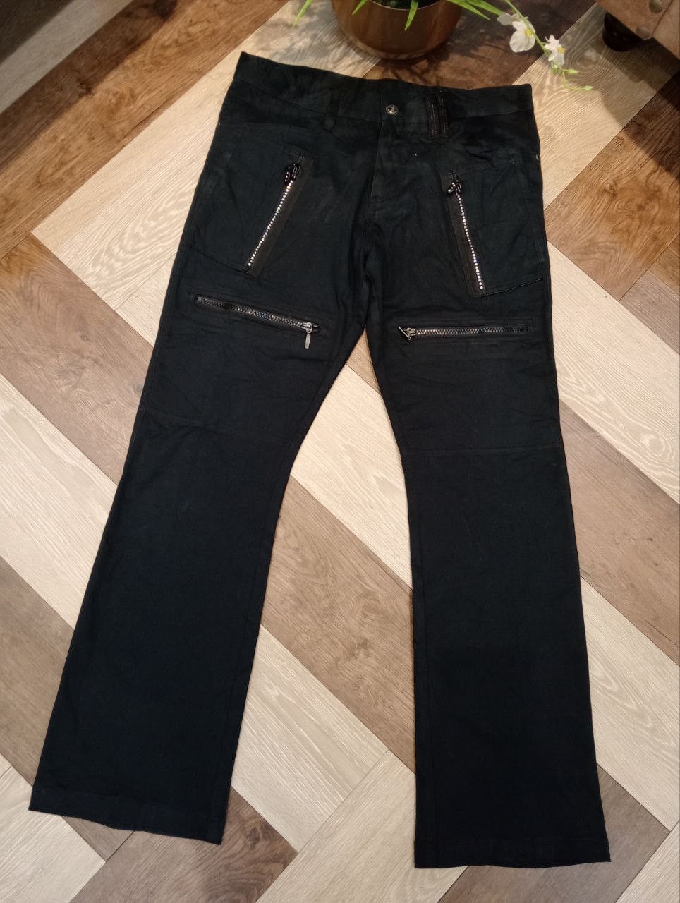 semanticdesign JAPANESE SEMANTIC DESIGN FLARED PANTS PUNK ZIP - SIZE M Size US 32 / EU 48 - 3 Thumbnail
