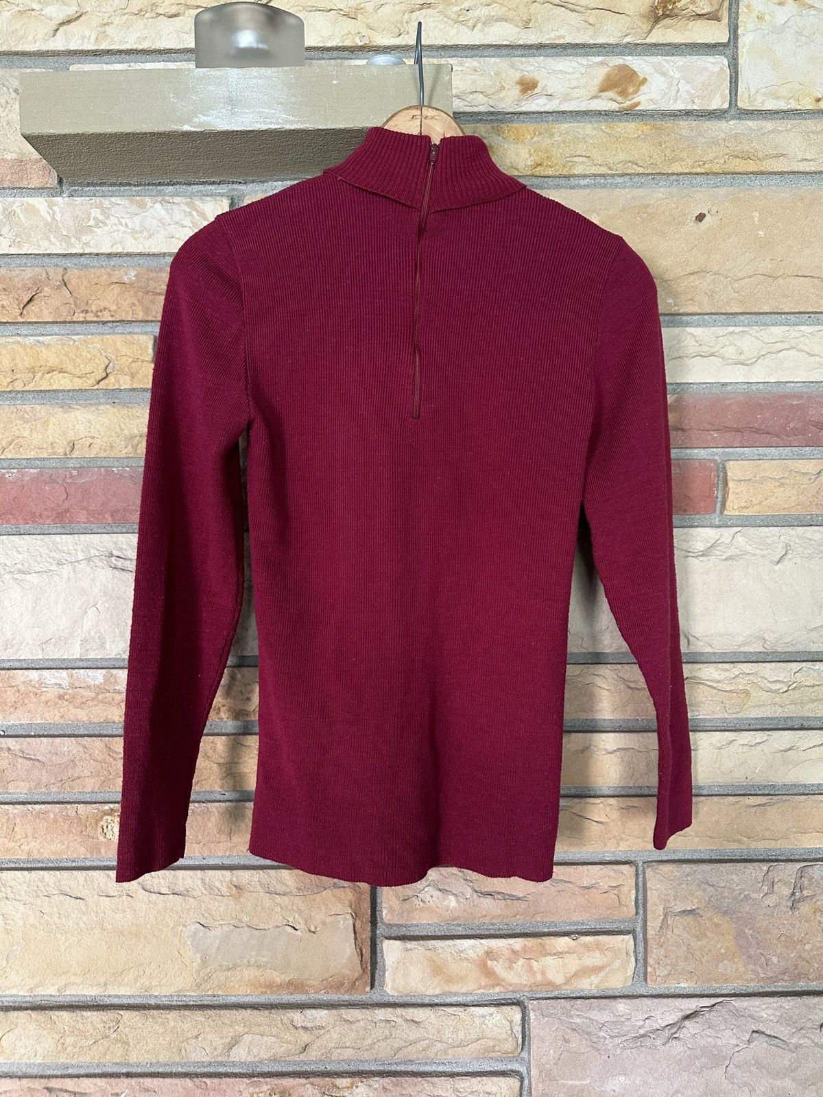 Vintage Vintage 70s Turtleneck Ribbed Sweater Size S / US 4 / IT 40 - 2 Thumbnail