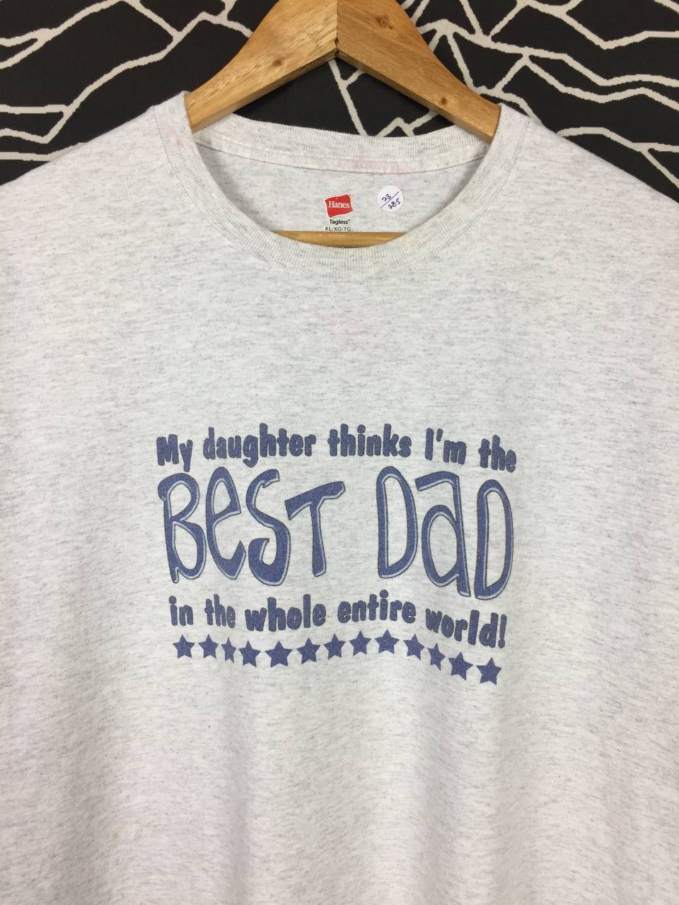 Hanes × Vintage My Daughter Thinks I'm The Best Dad In The World Wording Tee Size US XL / EU 56 / 4 - 3 Thumbnail
