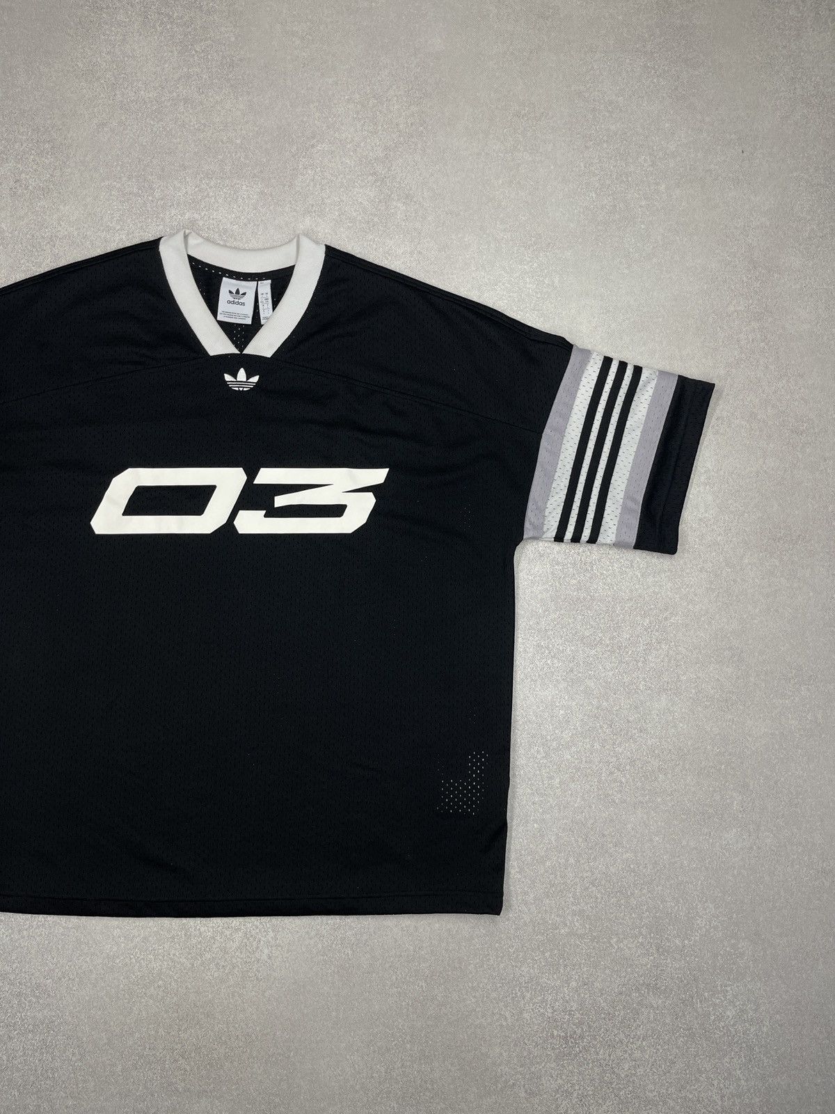 Adidas Mens Adidas Sports Jersey Black Double Big Logo Size US L / EU 52-54 / 3 - 4 Thumbnail