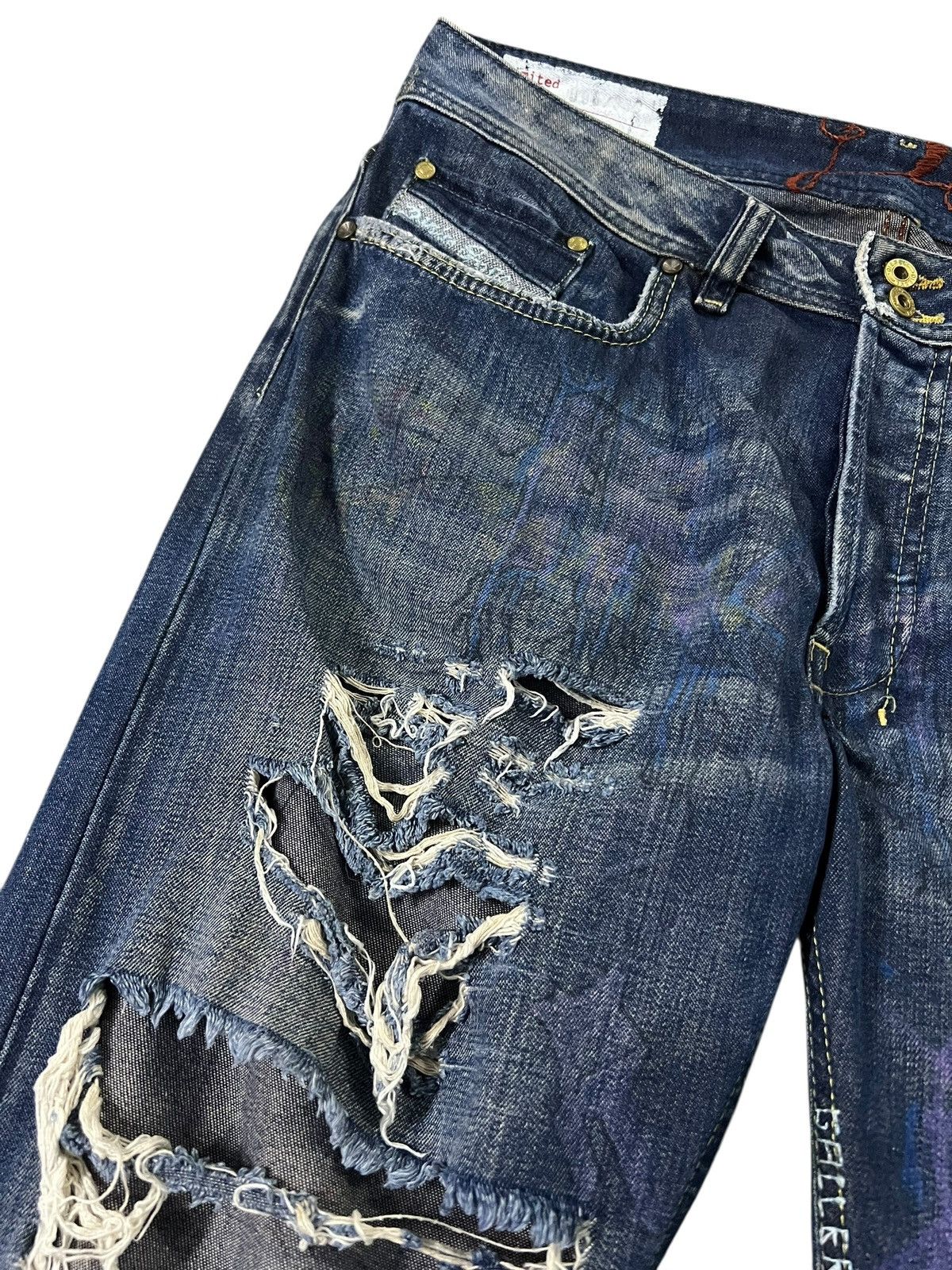 If Six Was Nine Flare Distressed Diesel Denim Gallery Sick Jean Size US 33 - 7 Thumbnail
