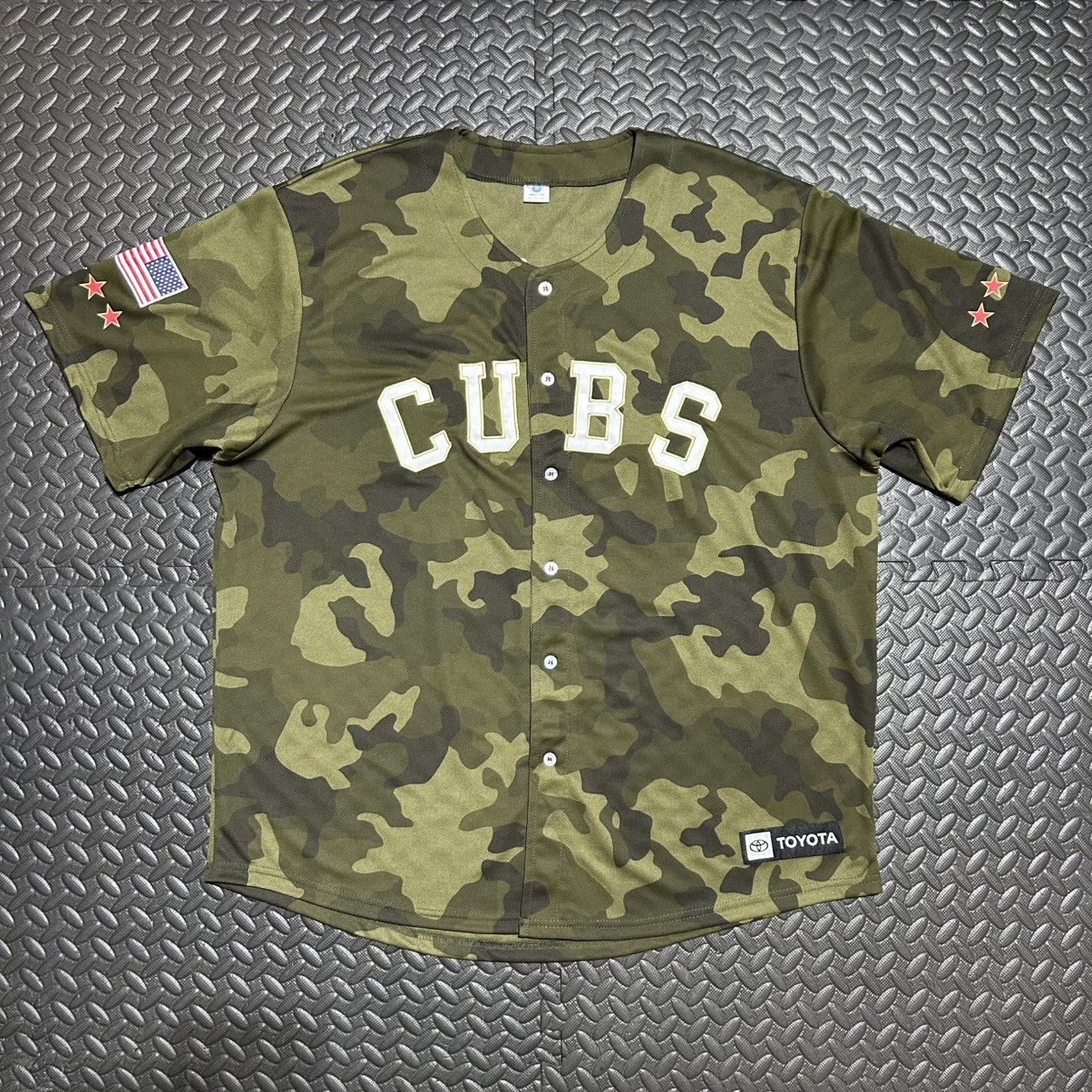 MLB Chicago Cubs Armed Forces Camo Jersey Size 2XL SGA 8/5/25 Size US XXL / EU 58 / 5 - 3 Thumbnail
