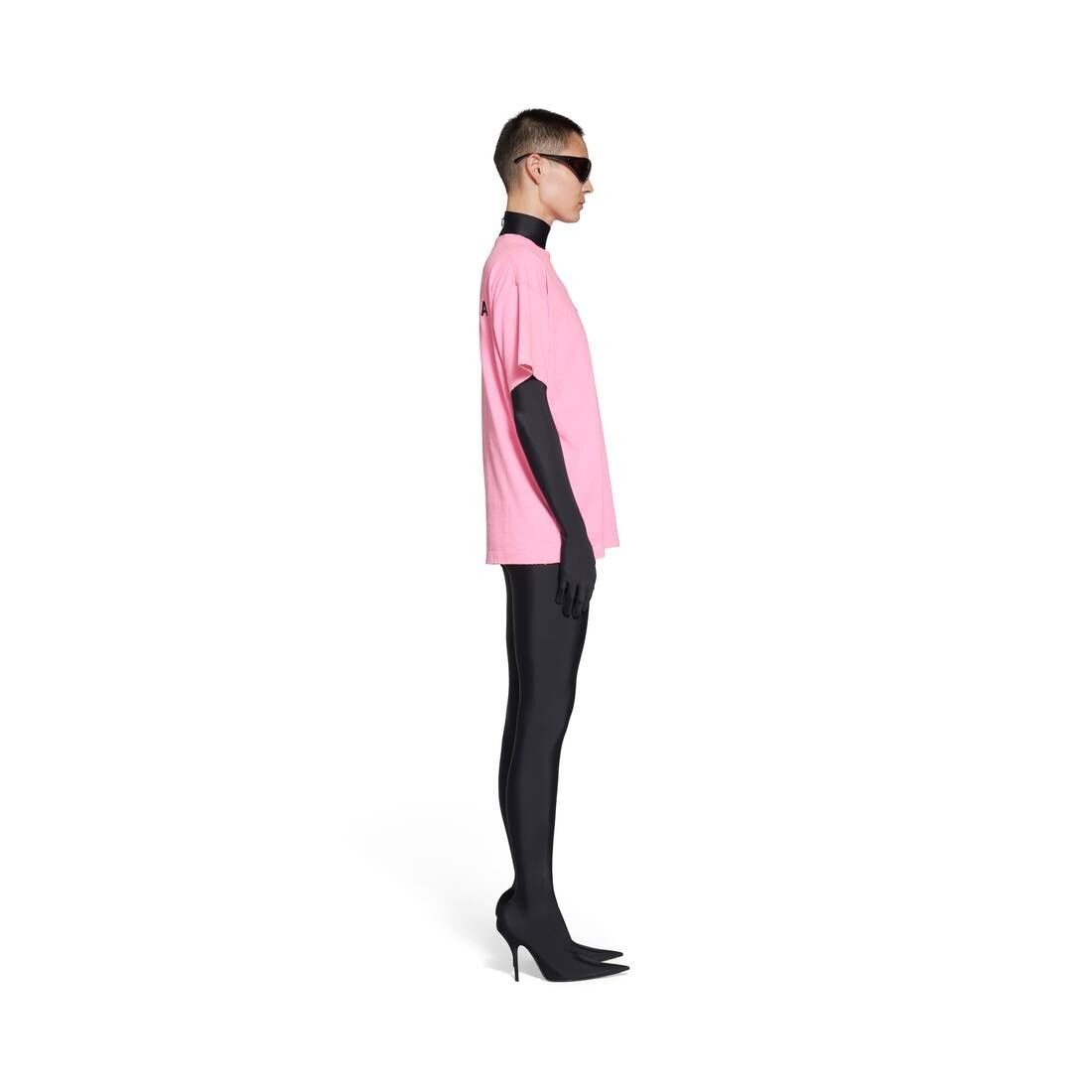 Balenciaga o1la1rc1a0825 Back T-Shirt Medium Fit in Pink Size M / US 6-8 / IT 42-44 - 5 Thumbnail
