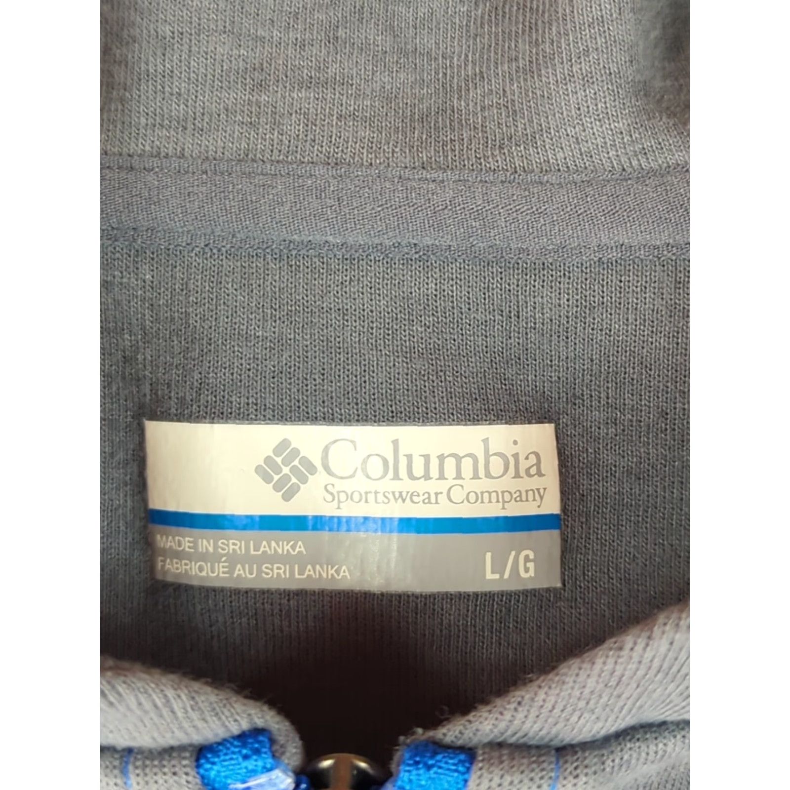 Vintage Columbia Hoodie Full Zip Men L Blue Gray Solid Logo Zipper Sports Outdoor Jacket Shirt? Size US L / EU 52-54 / 3 - 2 Thumbnail