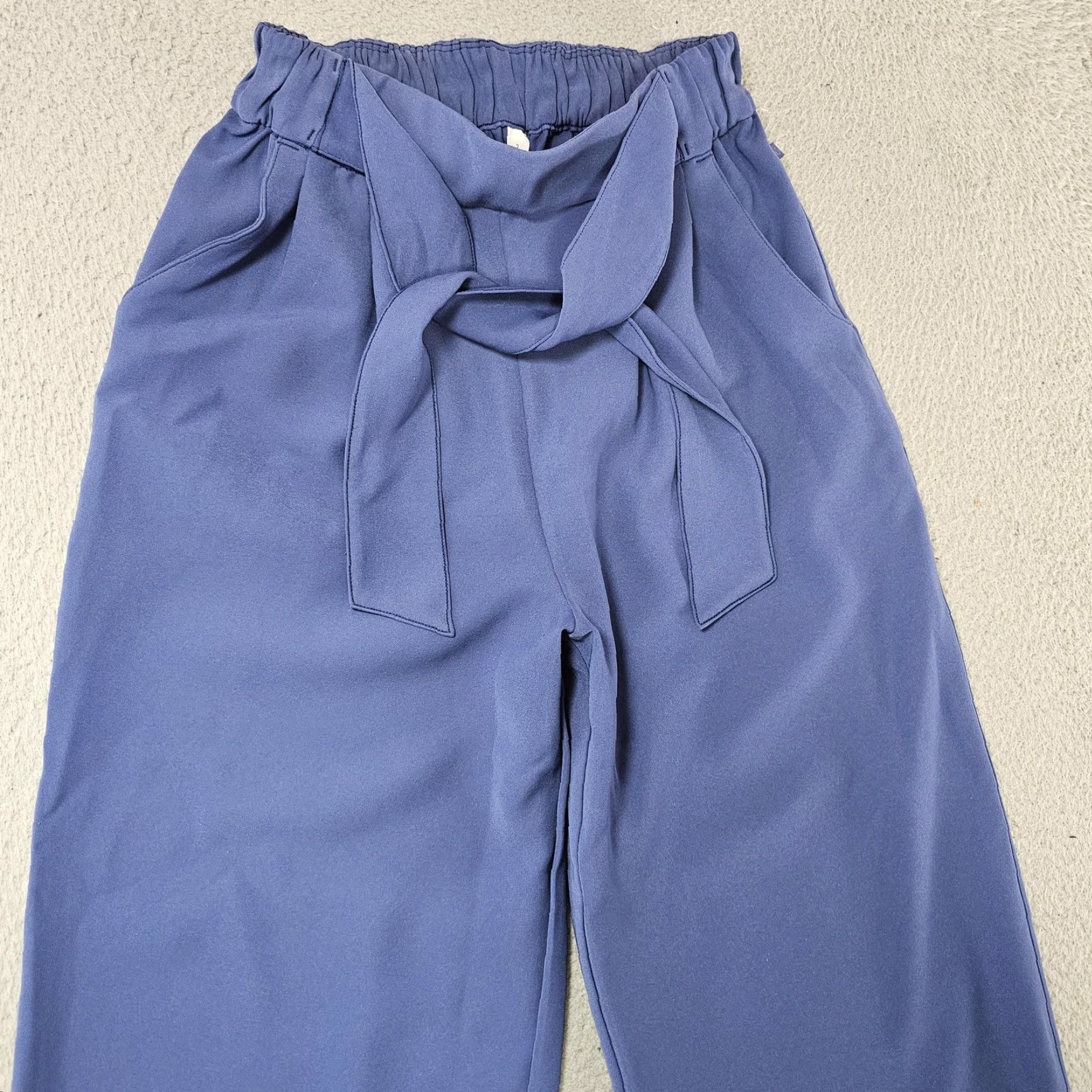 Lululemon Lululemon Pants Womens 2 Blue Paperbag High Rise Wide Leg Belted Pull On Casual Size 26" / US 2 / IT 38 - 2 Thumbnail