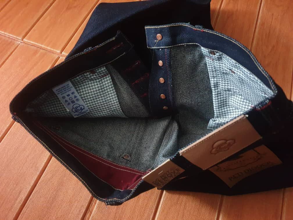 Japanese Brand Caseyjeansfive red digger 17oz Salvedge straight fit jeans Size US 33 - 5 Thumbnail