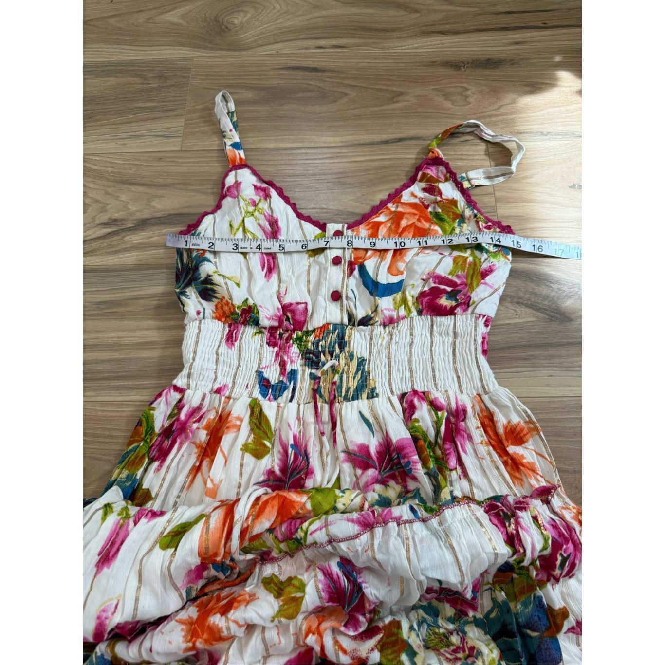 Other Dress NWT boutique cotton smoked back elastic waist sz M Size M / US 6-8 / IT 42-44 - 7 Thumbnail