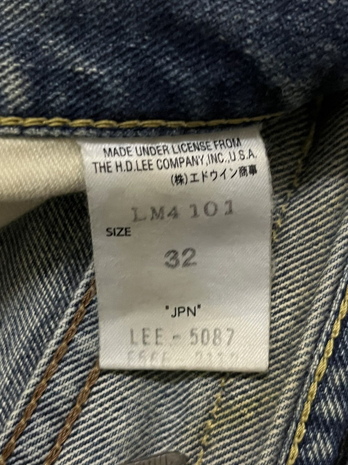 Japanese Brand × Lee Vintage Lee Mud Wash Distressed Straight Cut Classic Jeans Size US 32 / EU 48 - 11 Thumbnail
