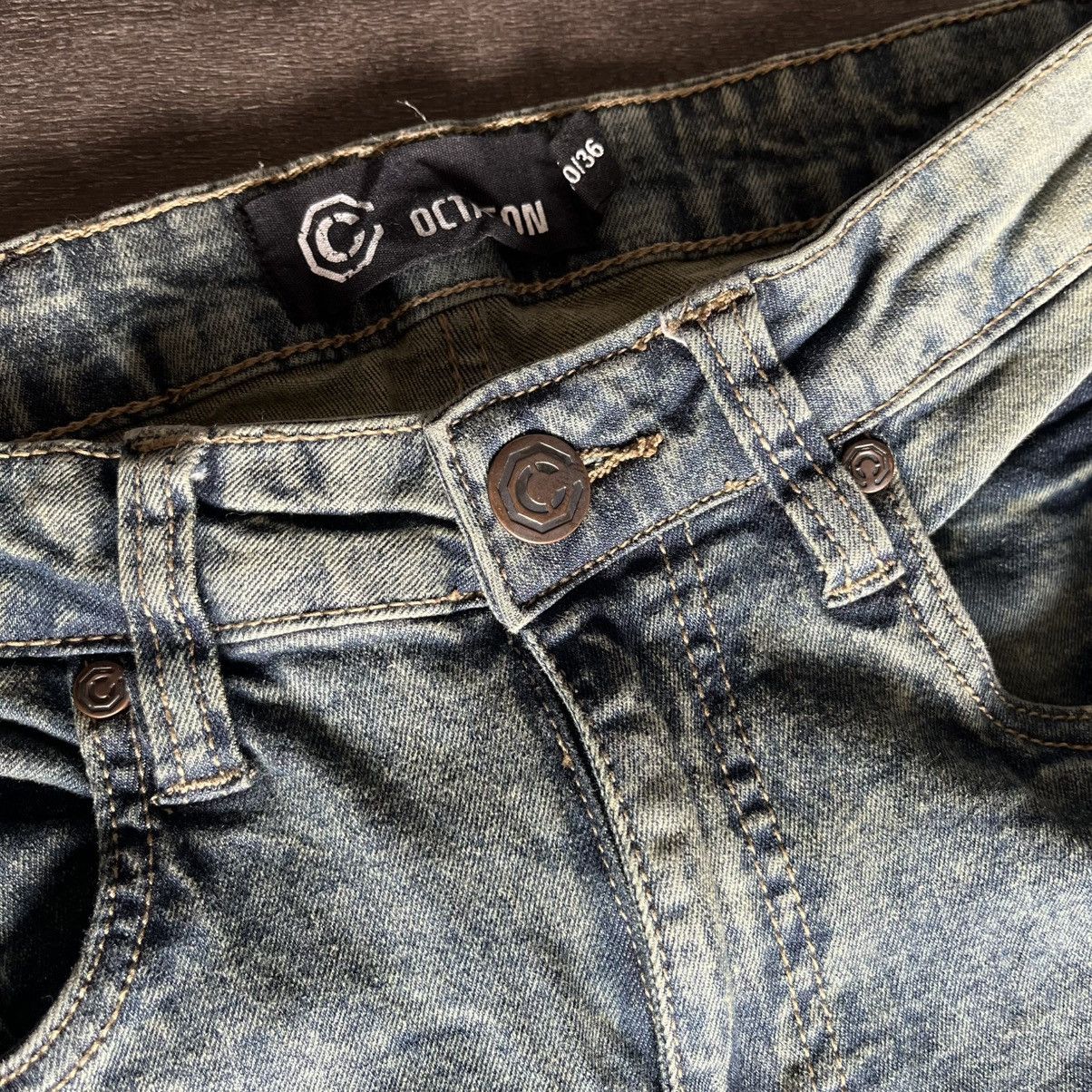 Vintage Vintage Style Octagon Distressed Stack Denim Jeans 30x36 Size US 30 / EU 46 - 8 Thumbnail
