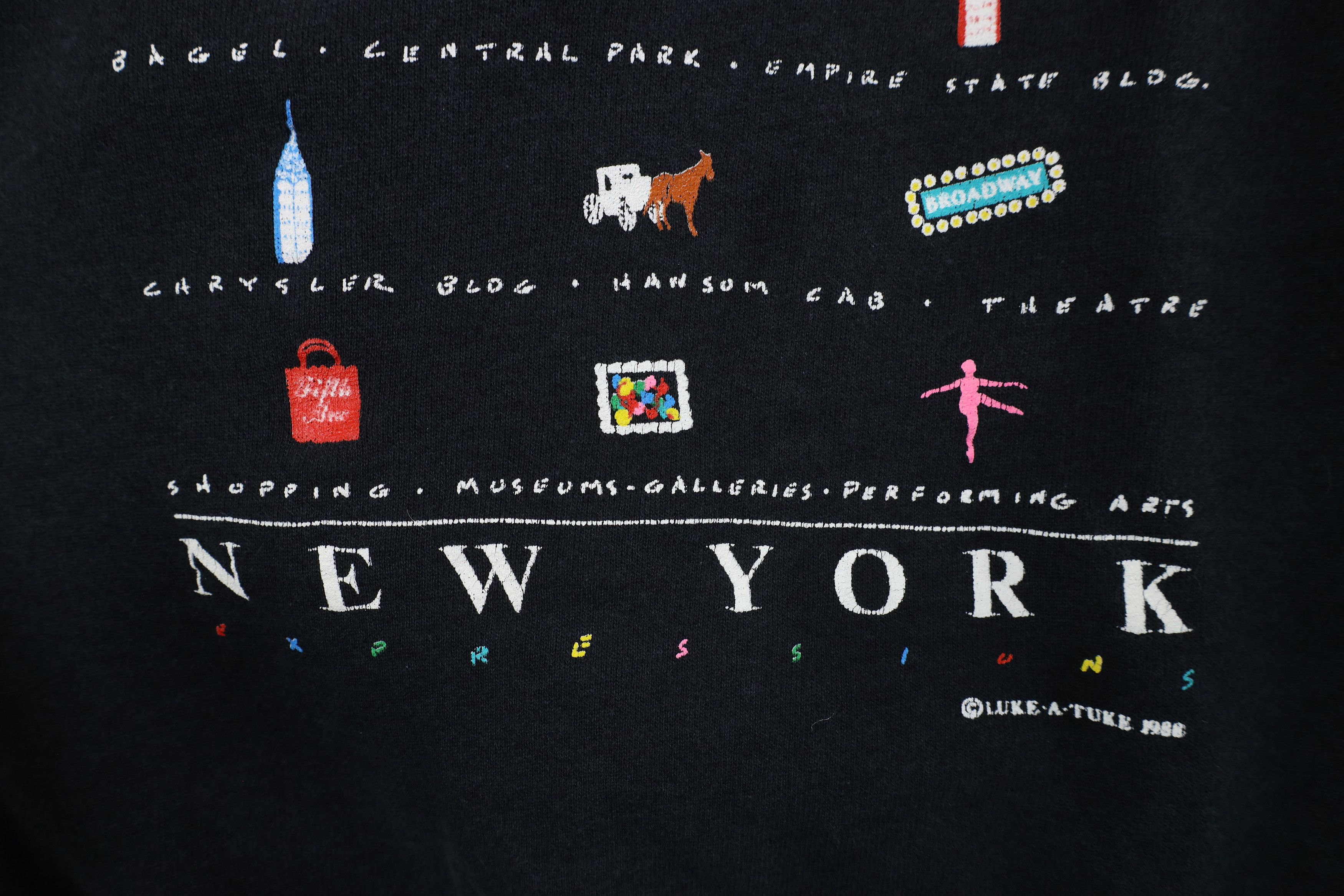Vintage Vintage 80s Streetwear Spell New York City Sweatshirt USA Size XL / US 12-14 / IT 48-50 - 6 Thumbnail