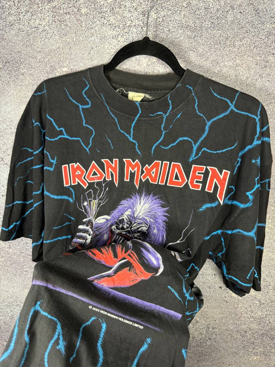 Band Tees × Iron Maiden × Vintage Vintage 1993 Iron Maiden A Real Live Tour AOP Print Tee Size US XL / EU 56 / 4 - 12 Thumbnail