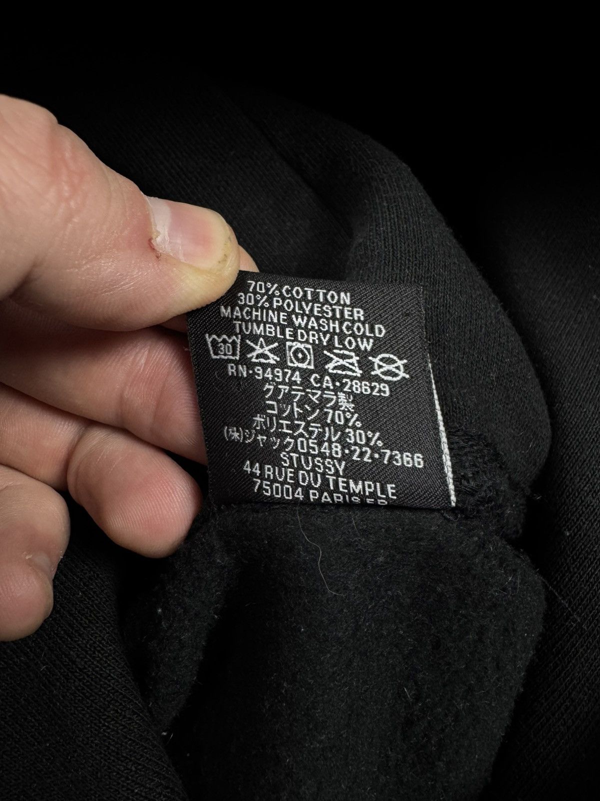 Stussy Vintage Stussy International Relaxed Washed Black Hoodie Size US M / EU 48-50 / 2 - 9 Thumbnail