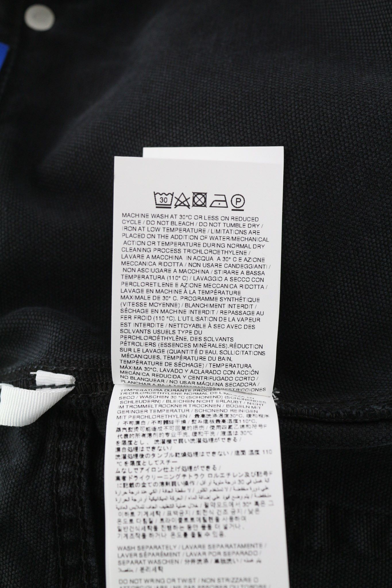 Off-White W34 Relaxed Black Cotton Dyed Cargo Button Fly 80250 Size US 34 / EU 50 - 9 Thumbnail