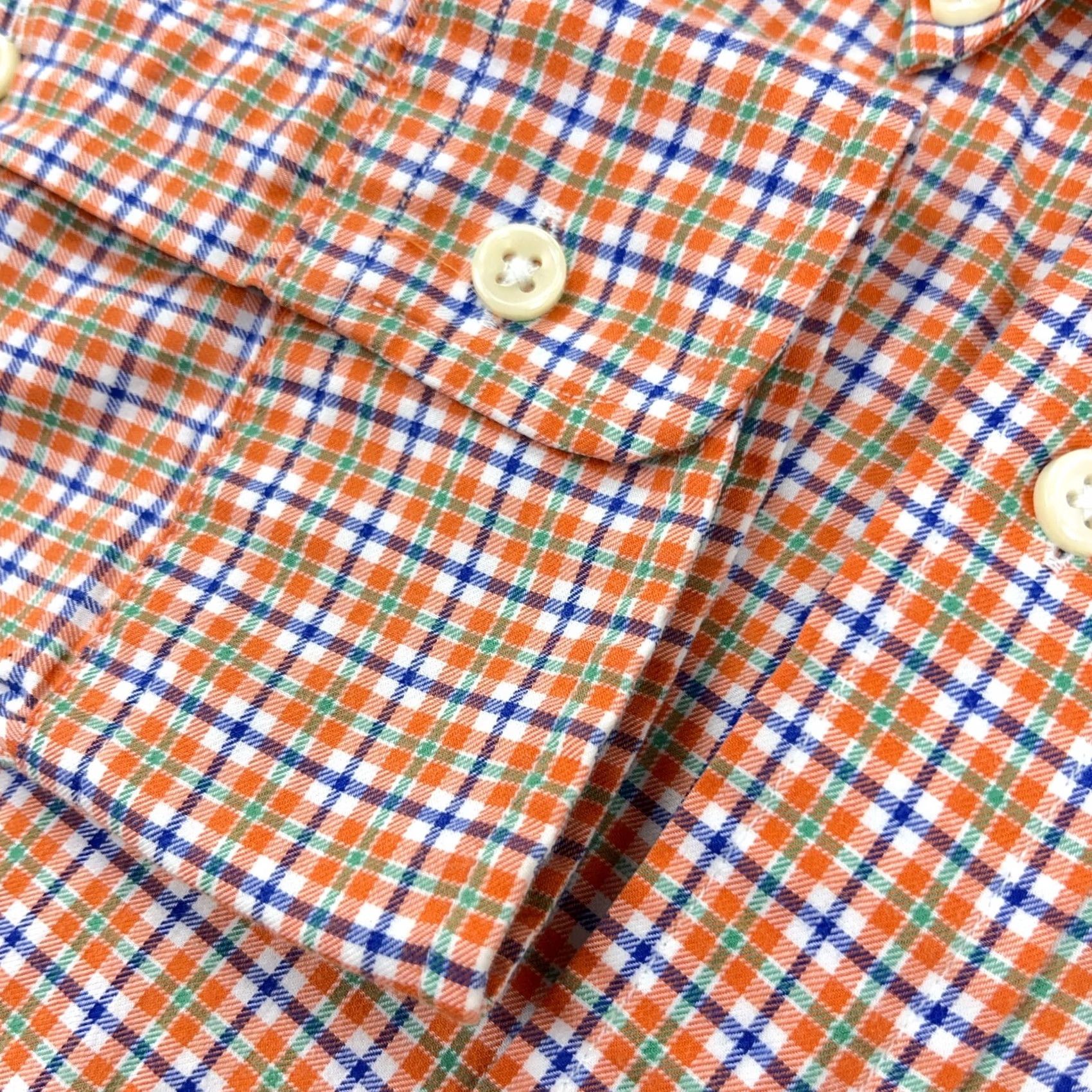 Ralph Lauren Ralph Lauren Shirt Men Medium Orange Green Button Up Flannel Plaid Lightweight Size US M / EU 48-50 / 2 - 5 Thumbnail