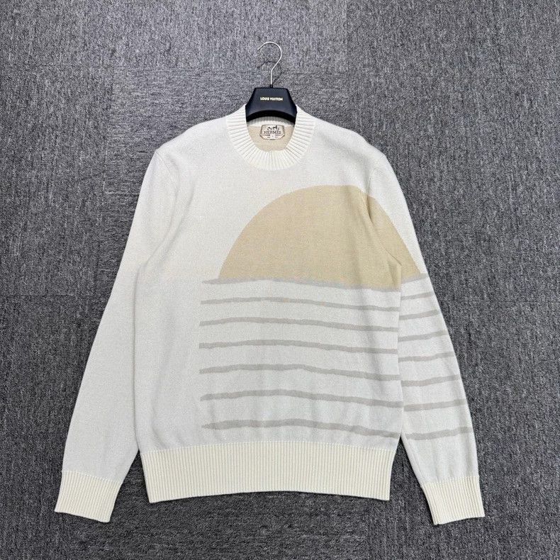 Hermes Hermes Sunset Silk Wool Knit Sweater - dmc Size US L / EU 52-54 / 3 - 1 Thumbnail