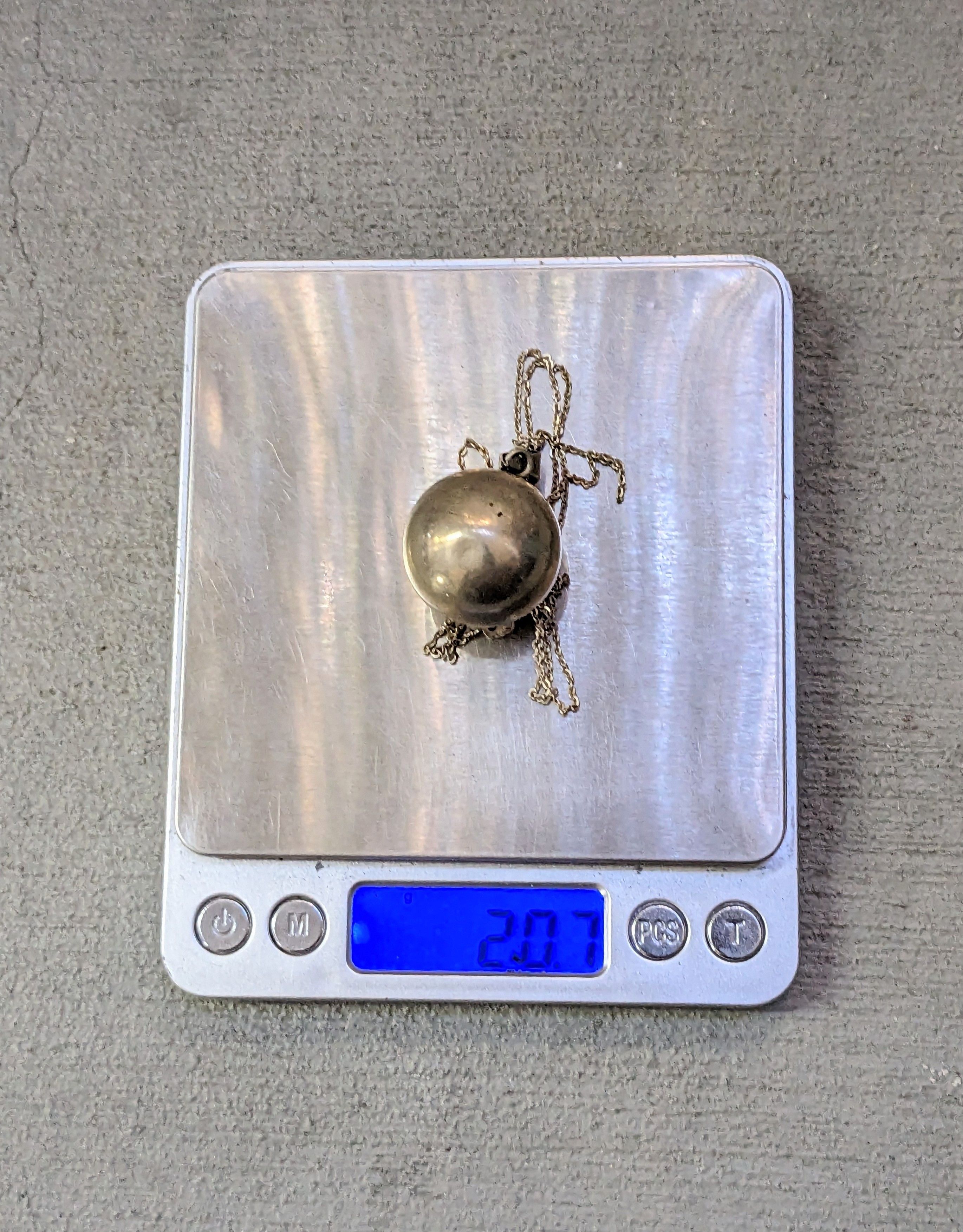 Jewelry Vintage Sterling Silver Sun Pendant Necklace Ball Chime Size ONE SIZE - 11 Thumbnail