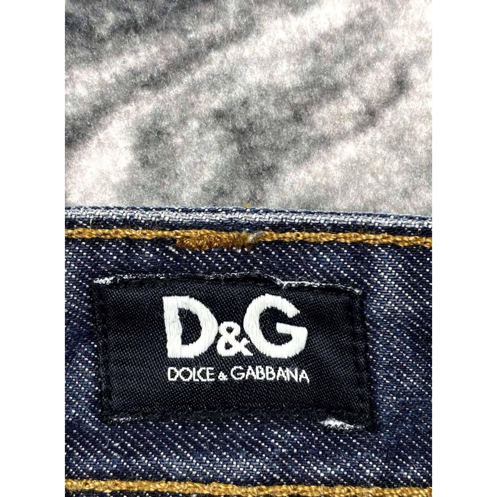 Dolce & Gabbana VINTAGE Dolce&Gabbana Jeans Denim Baggy Buttons 34 Blue Mens 5-Pocket Logo Distressed Straight Rise Mid DG Denim Jeans Size US 34 / EU 50 - 7 Thumbnail
