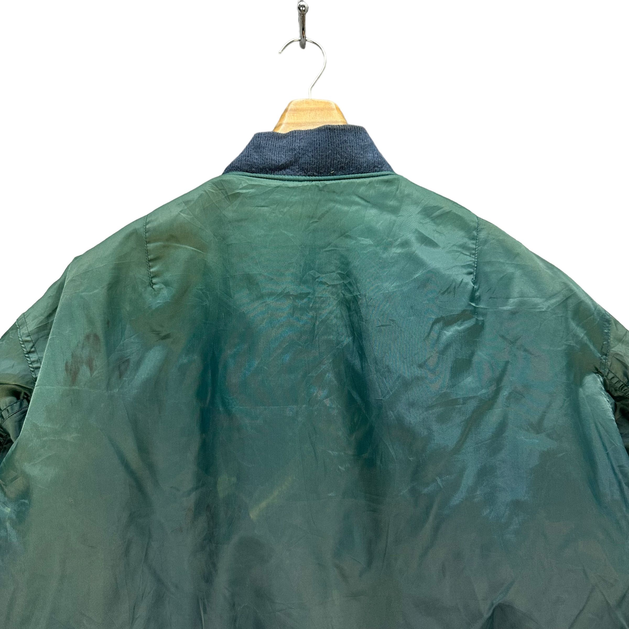 Vintage RARE VINTAGE GREEN BOMBER JACKET I.T PLAIN #7540-152 Size US XL / EU 56 / 4 - 14 Thumbnail
