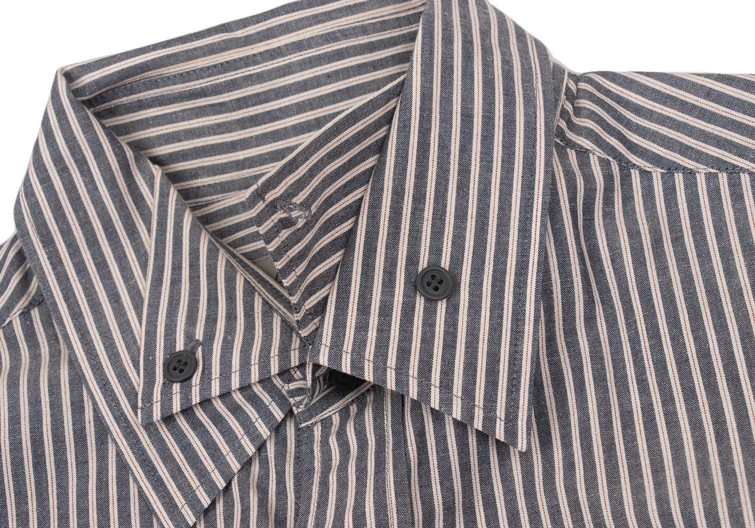 Yohji Yamamoto Yohji Yamamoto Cotton Linen Stripe Shirt Size US M / EU 48-50 / 2 - 5 Thumbnail