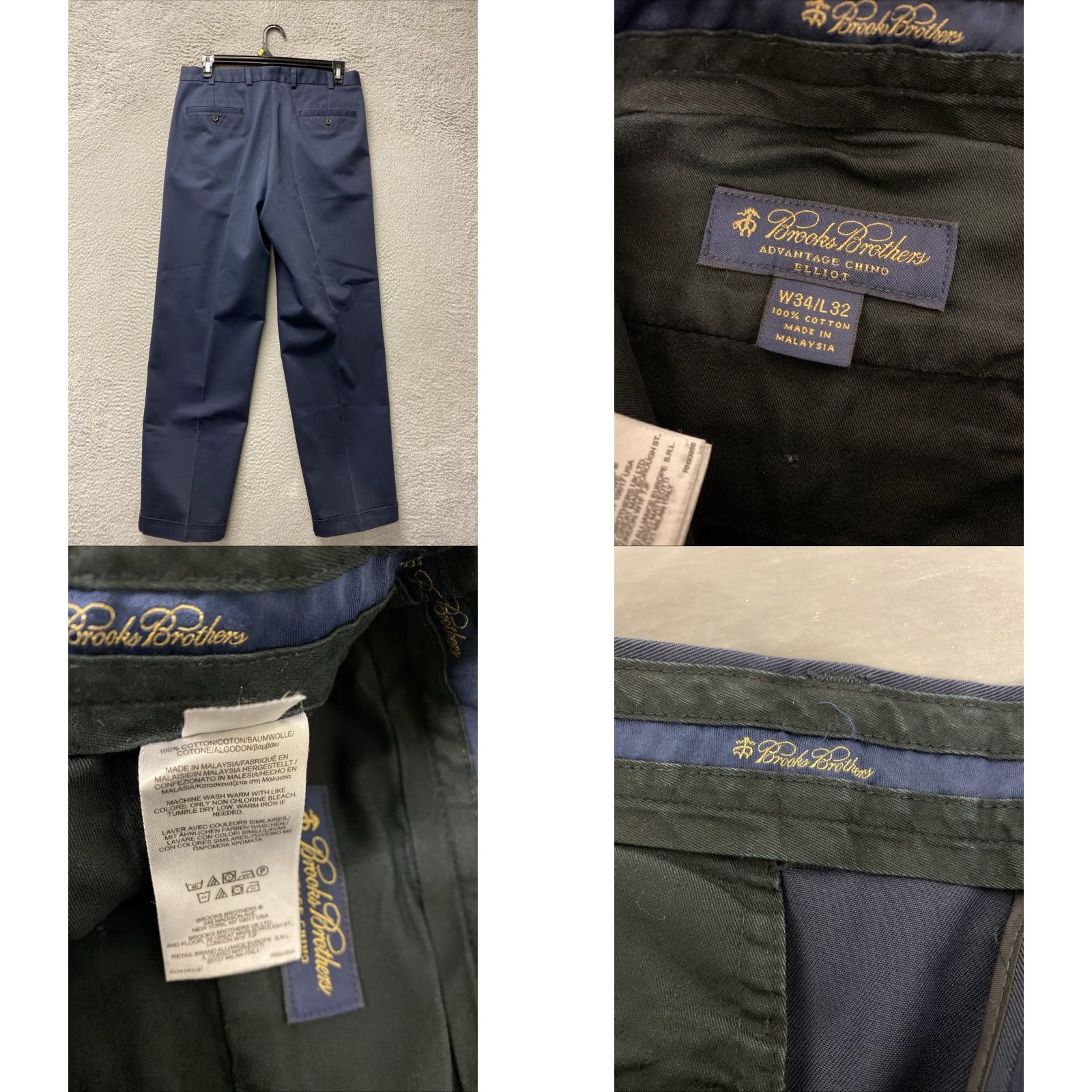 Brooks Brothers VINTAGE Brooks Brothers Mens Cotton Chino Pants Dark Indigo Blue Size 33W x 32 Mens Size US 33 - 8 Thumbnail