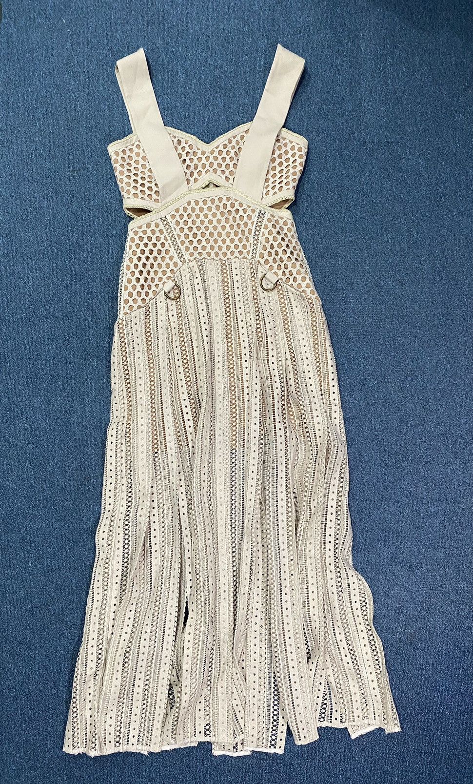 Self-Portrait Self-Portrait Avery Fringe Cutout Dress in Cream Size M / US 6-8 / IT 42-44 - 1 Thumbnail