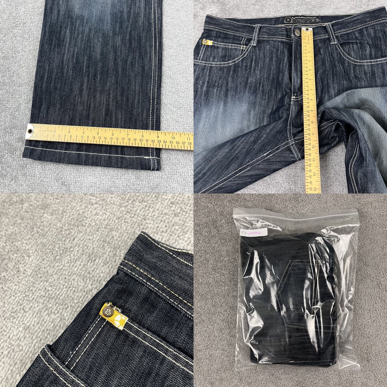 Southpole VINTAGE Southpole Jeans Men 36x32 Denim Wide-Leg Grunge Retro Y2K 5-Pocket Blue Men Size US 36 / EU 52 - 8 Thumbnail