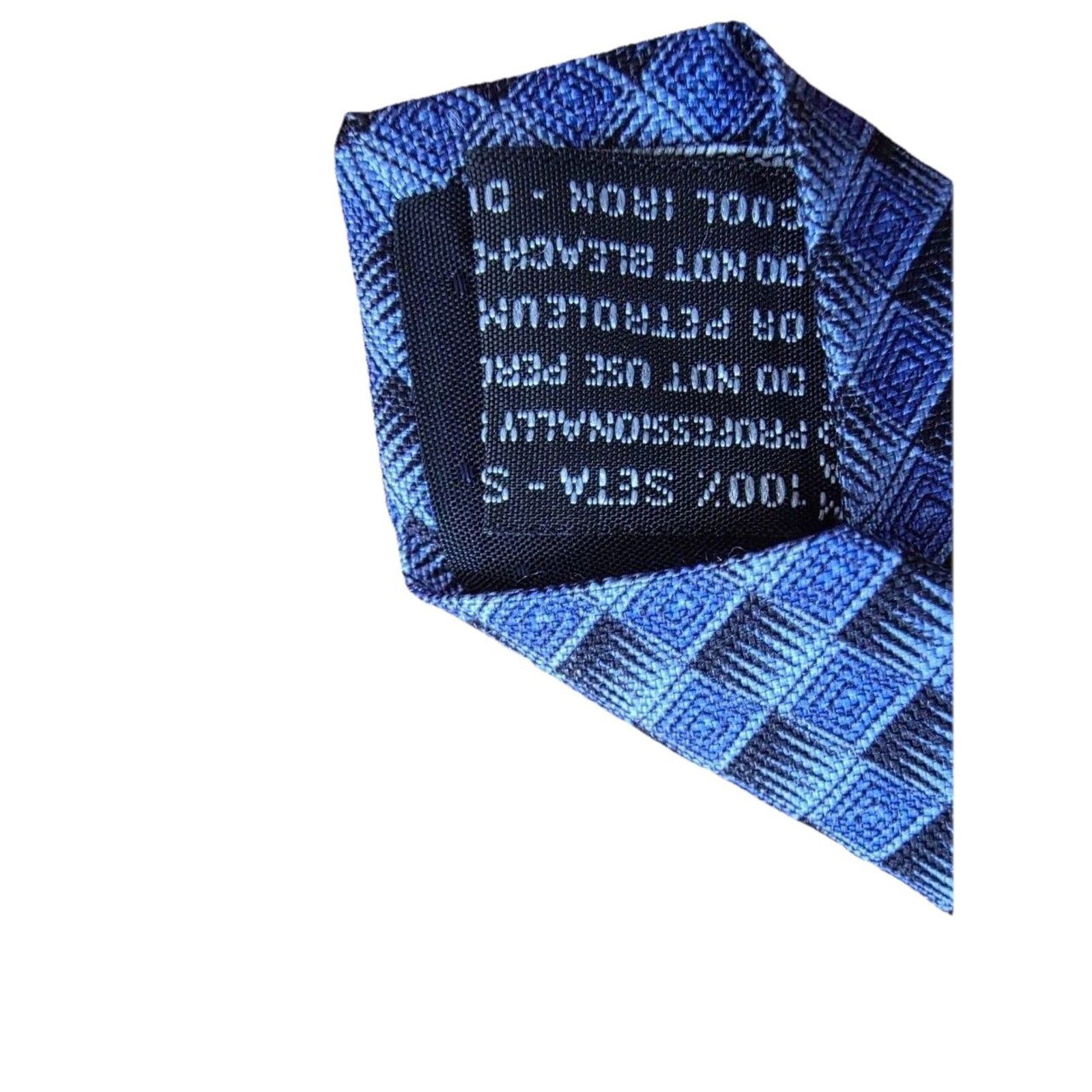 Versace Versace Tie All Logo pattern Men's 100% Silk Blue A001936 Size ONE SIZE - 5 Thumbnail